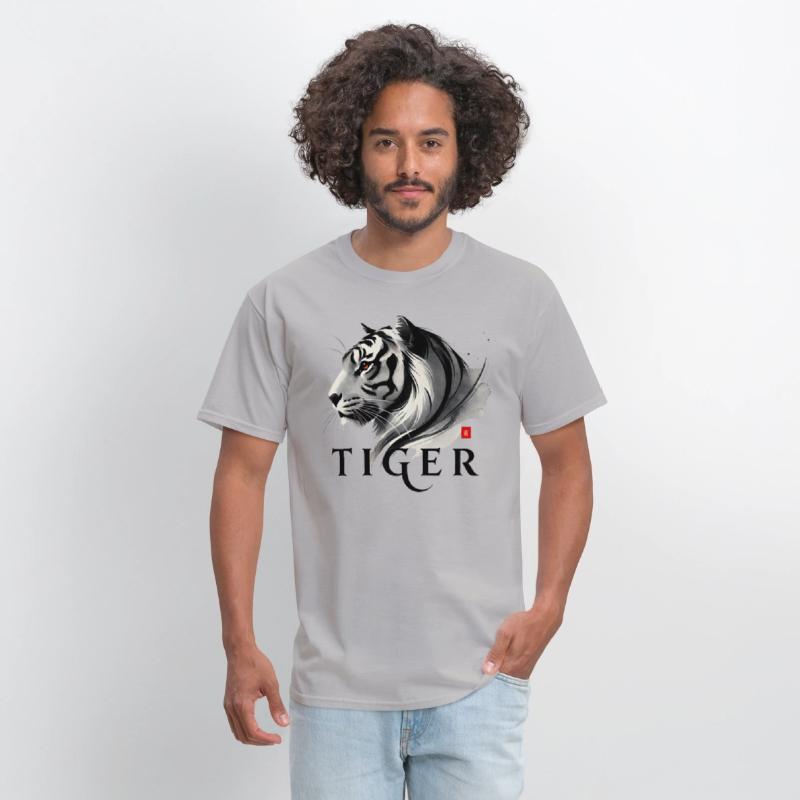 The Power Of A Tiger. With A Straight Direction
