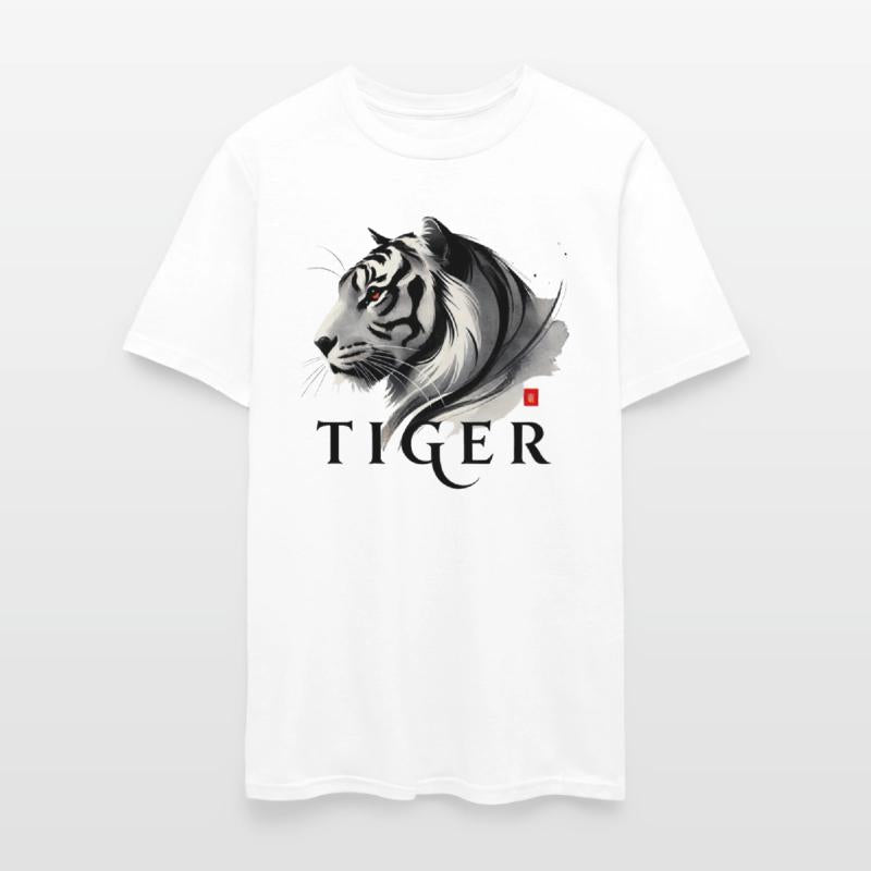 The Power Of A Tiger. With A Straight Direction