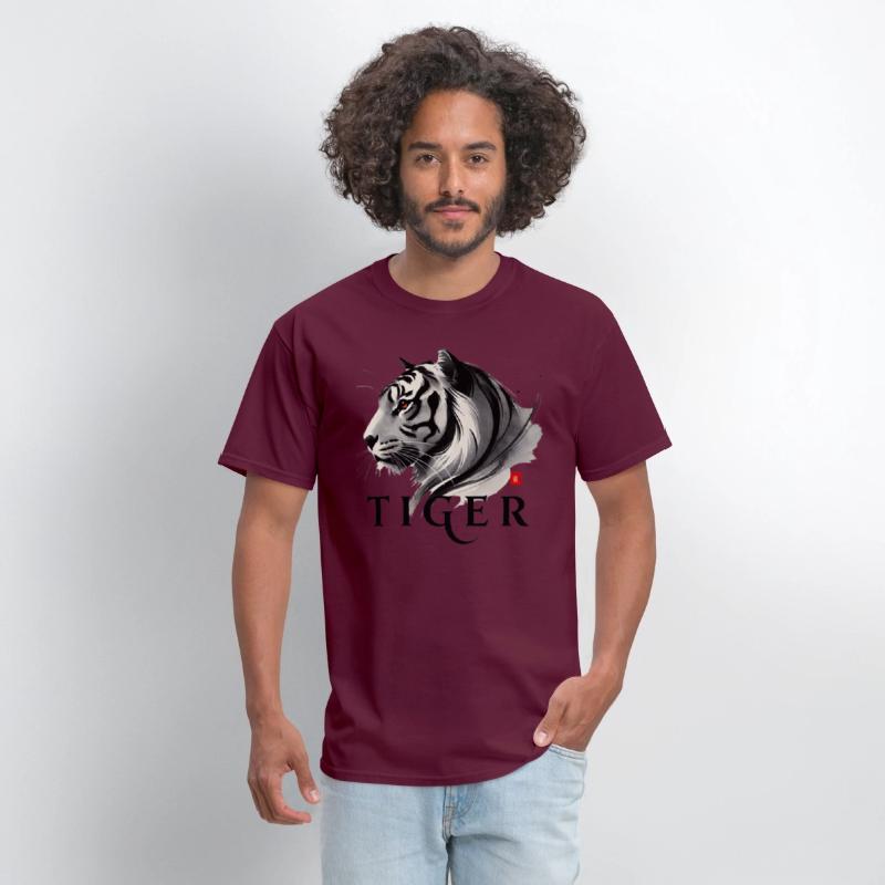 The Power Of A Tiger. With A Straight Direction