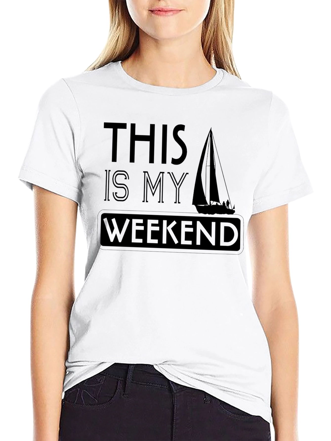 Sailing Weekend T-Shirt - Relaxed Black Tee
