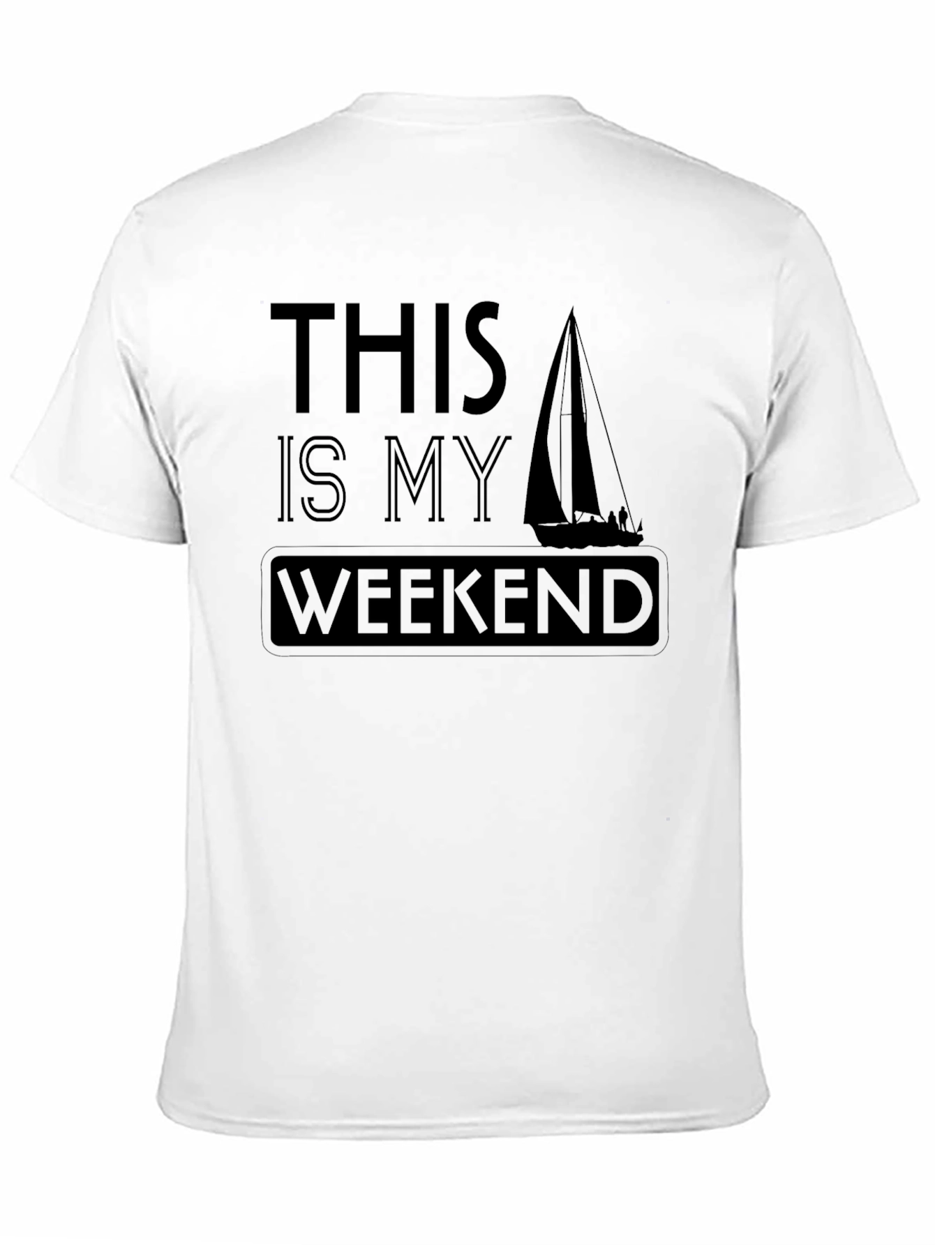 Sailing Weekend T-Shirt - Relaxed Black Tee