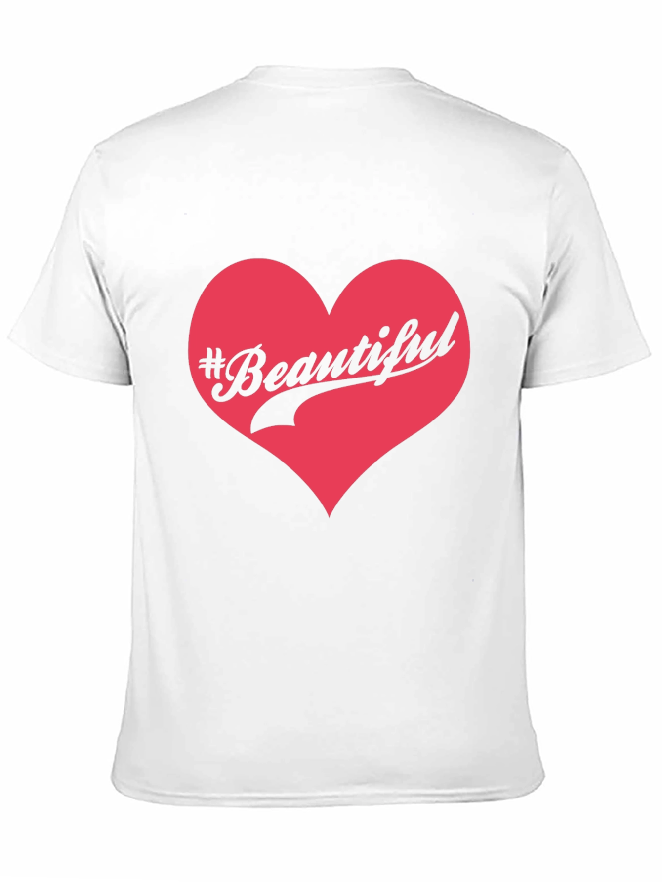 Beautiful Heart Graphic Mens Black T-Shirt