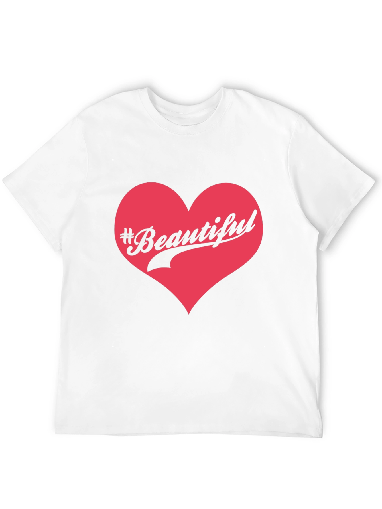 Beautiful Heart Graphic Mens Black T-Shirt