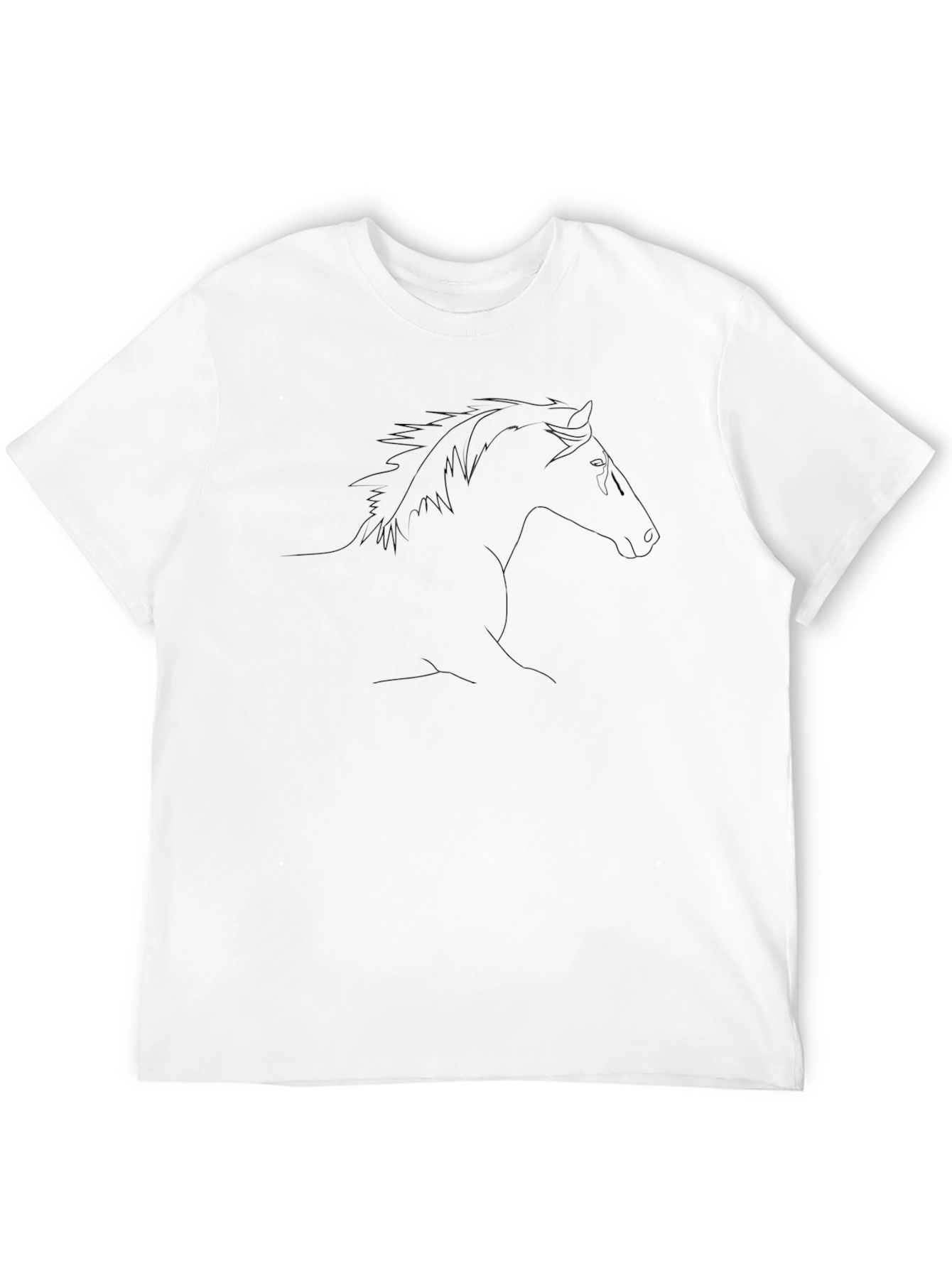 Black Horse Outline Graphic Tee - Mens