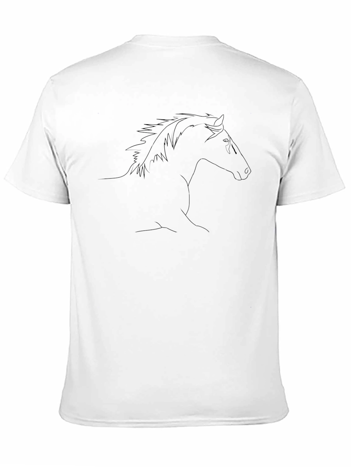 Black Horse Outline Graphic Tee - Mens