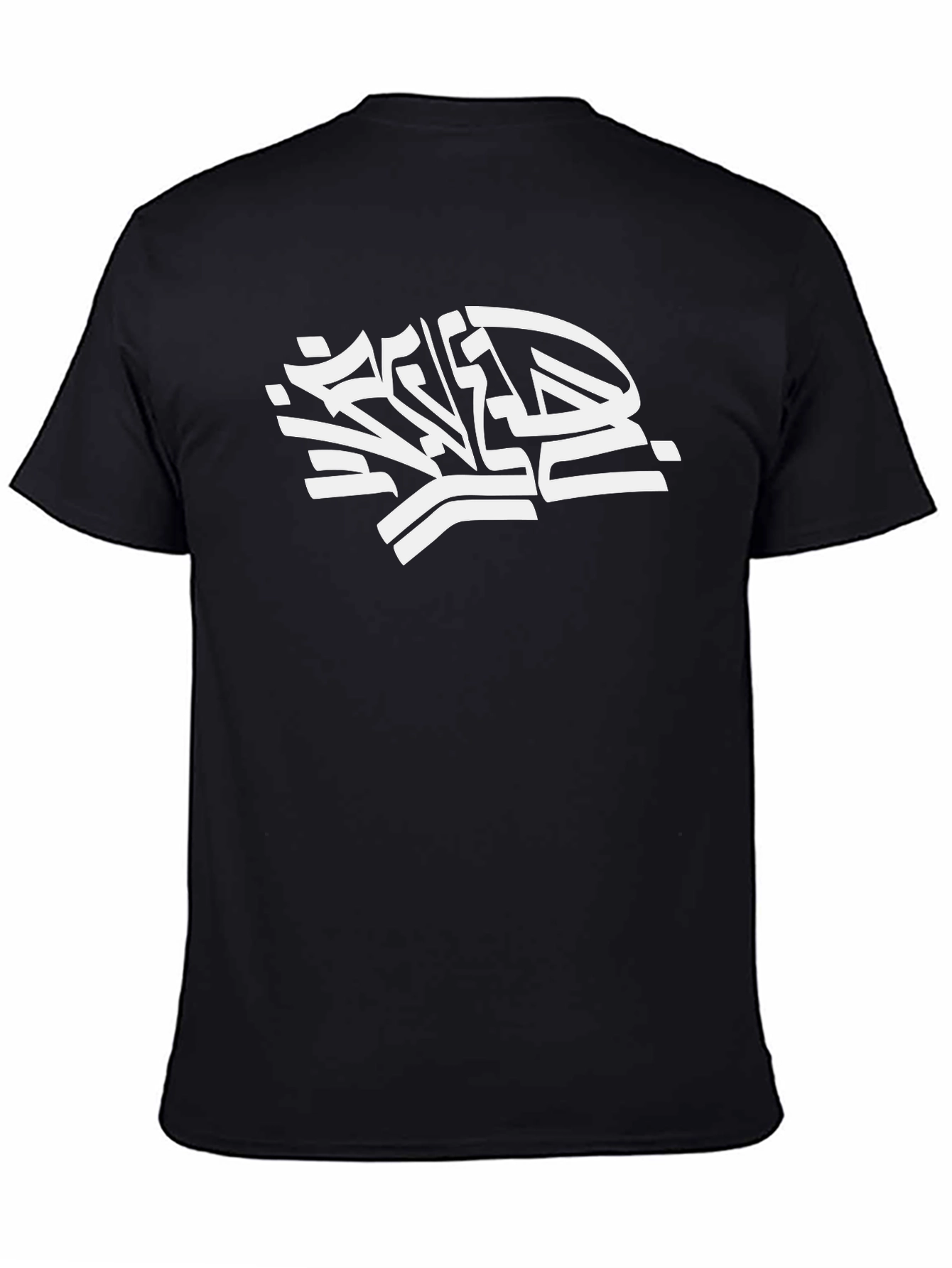 Abstract Graffiti Style Black Graphic Tee