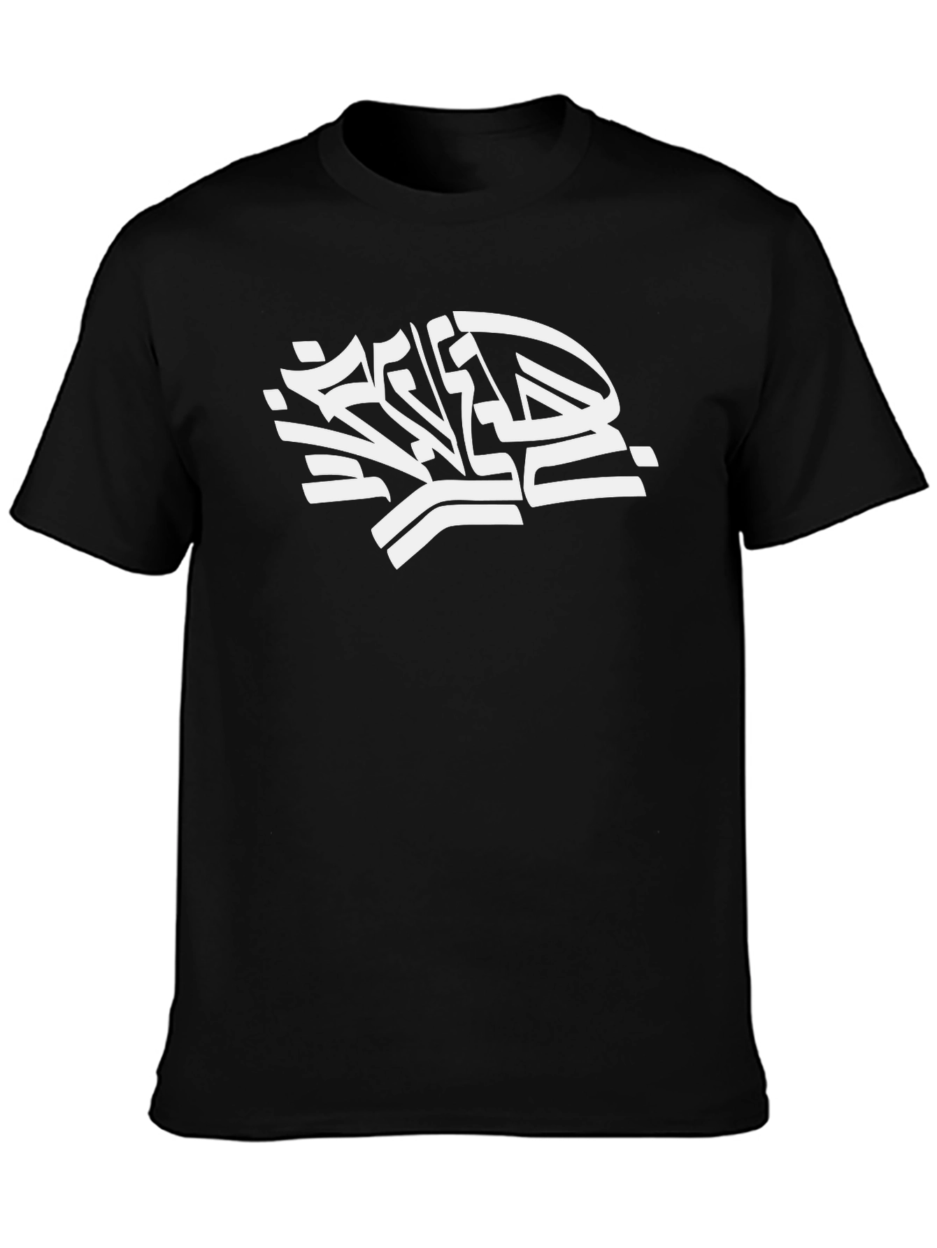 Abstract Graffiti Style Black Graphic Tee