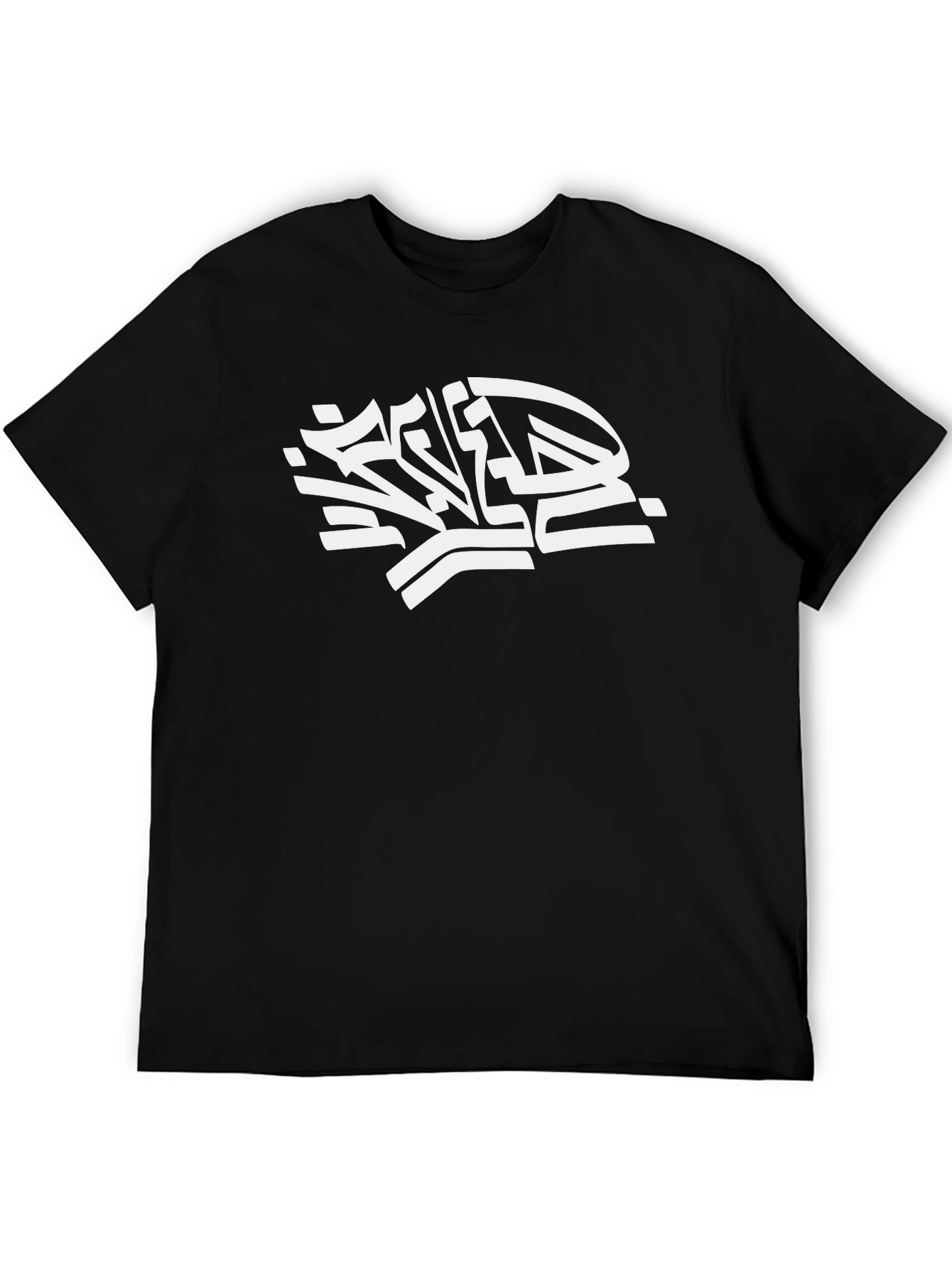 Abstract Graffiti Style Black Graphic Tee
