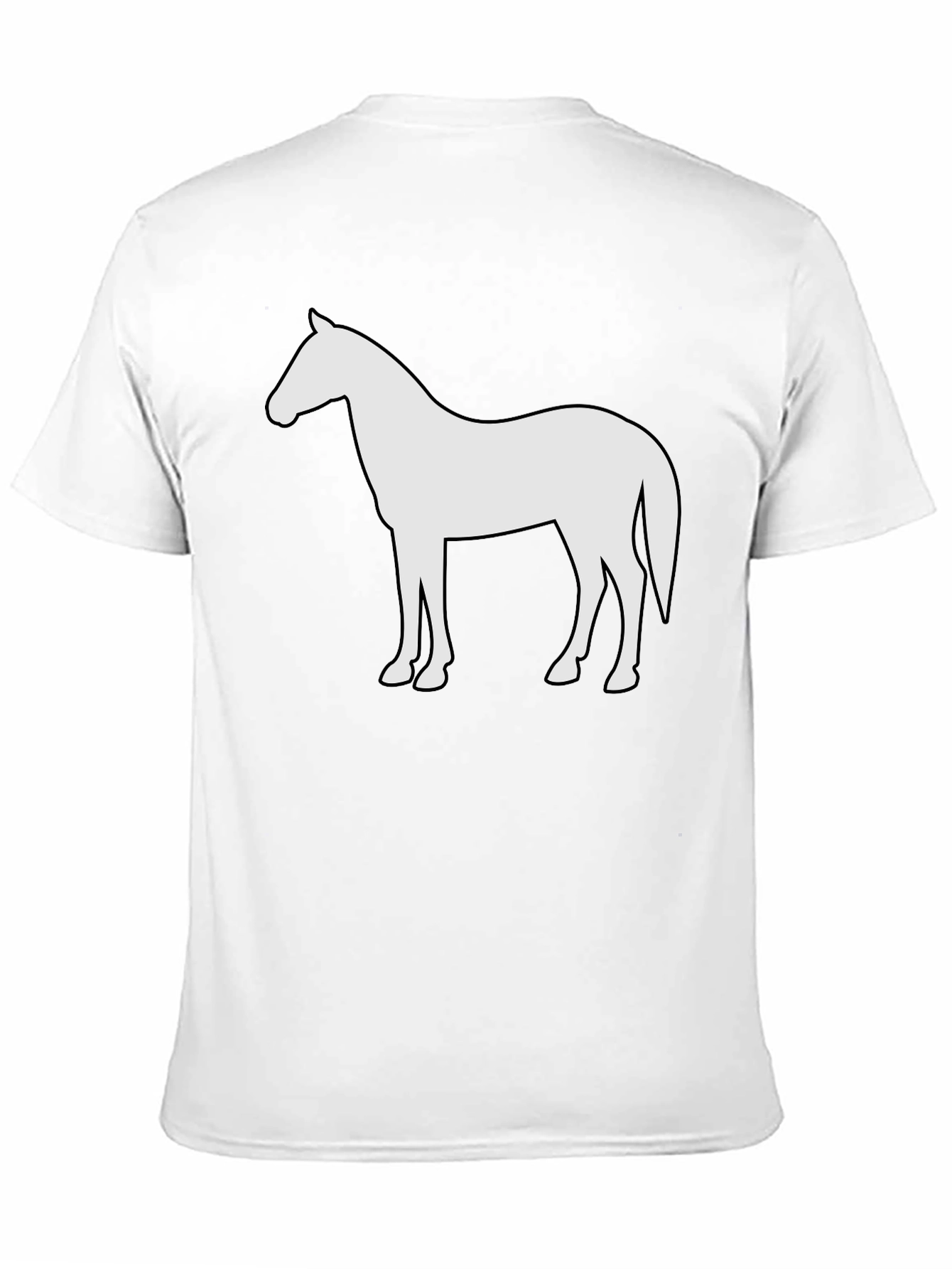 Horse Silhouette Graphic Tee - Black