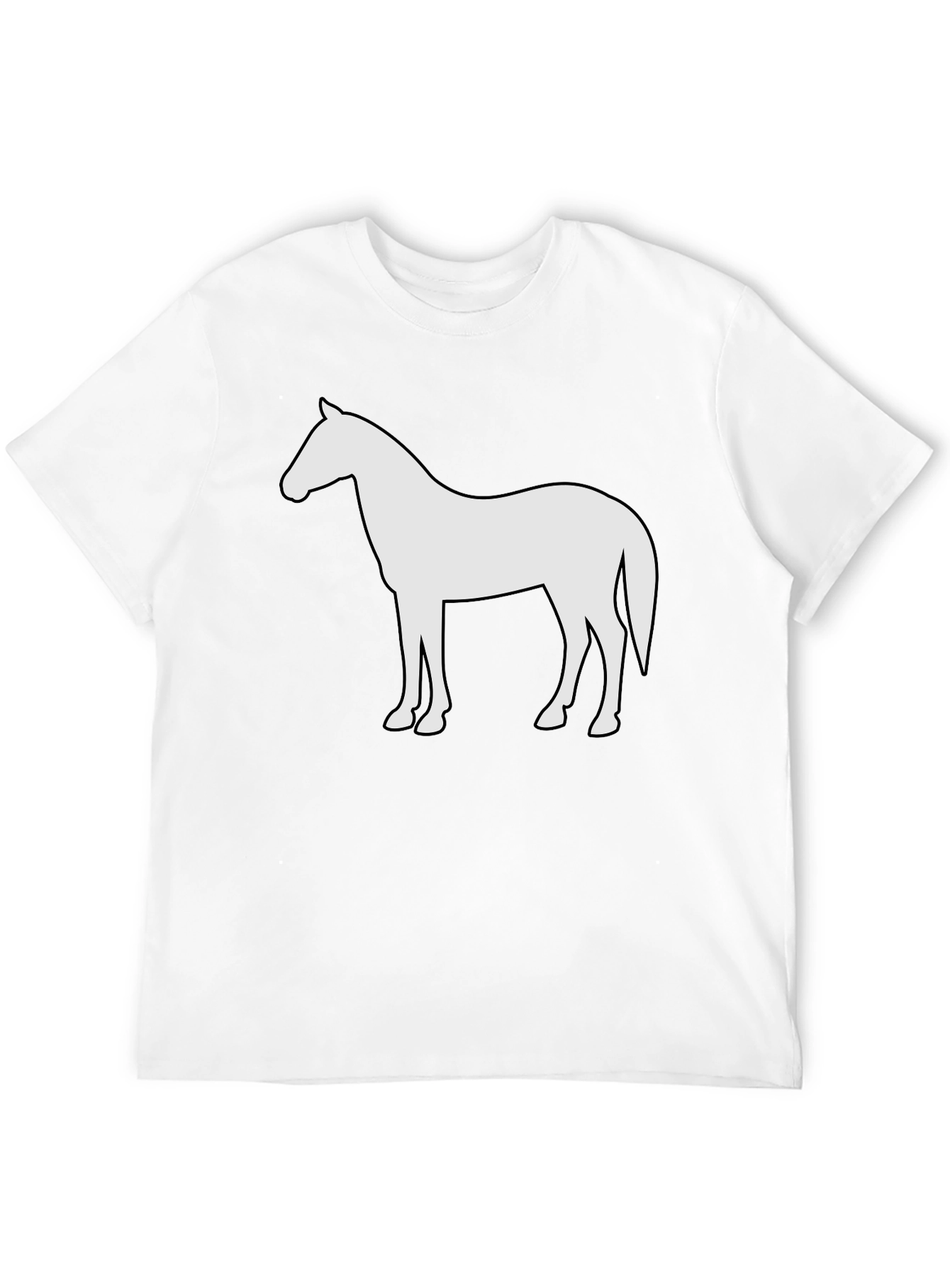 Horse Silhouette Graphic Tee - Black