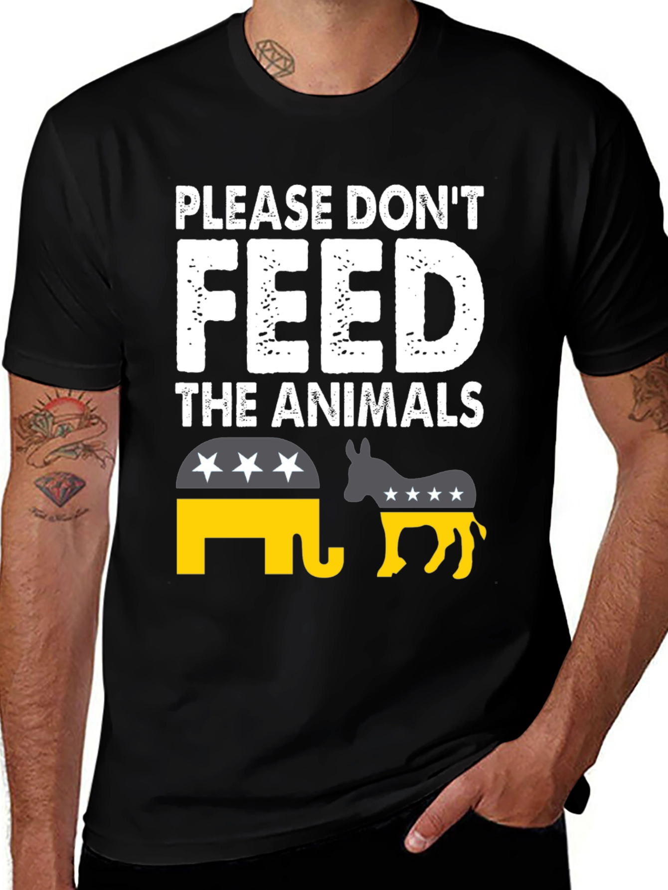 Please Dont Feed the Animals Political T-Shirt