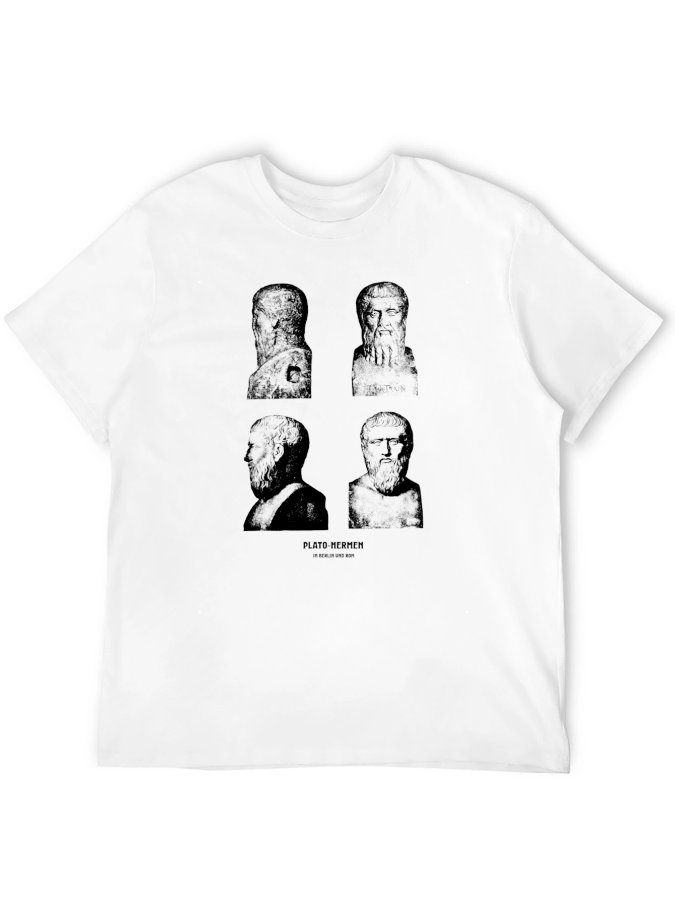 Philosopher Bust Graphic Print T-Shirt