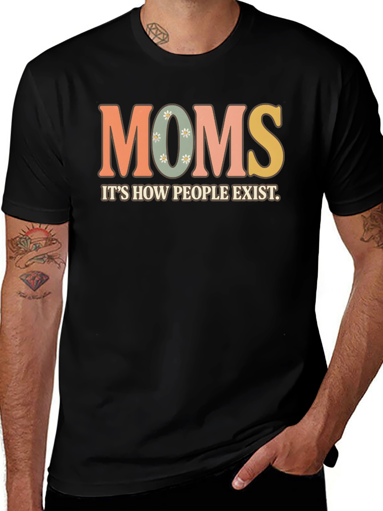 Moms Exist T-Shirt - Retro Style Graphic Tee