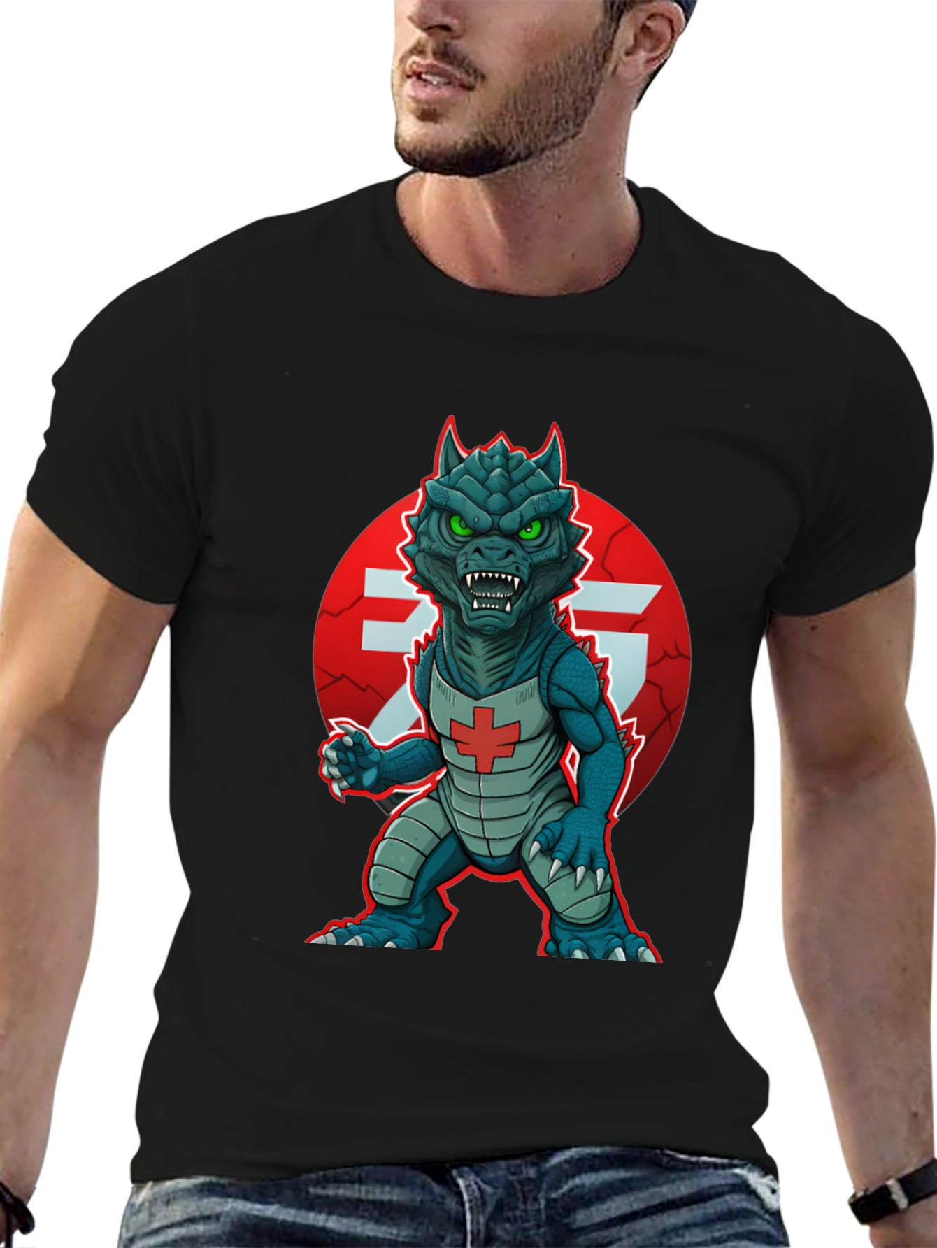 Monster Graphic Print Tee