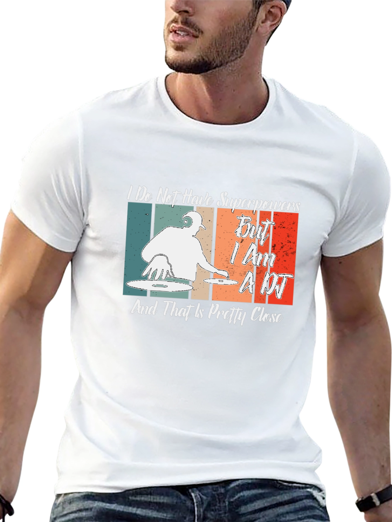 DJ Superpowers T-Shirt - Retro Music Lover Gift