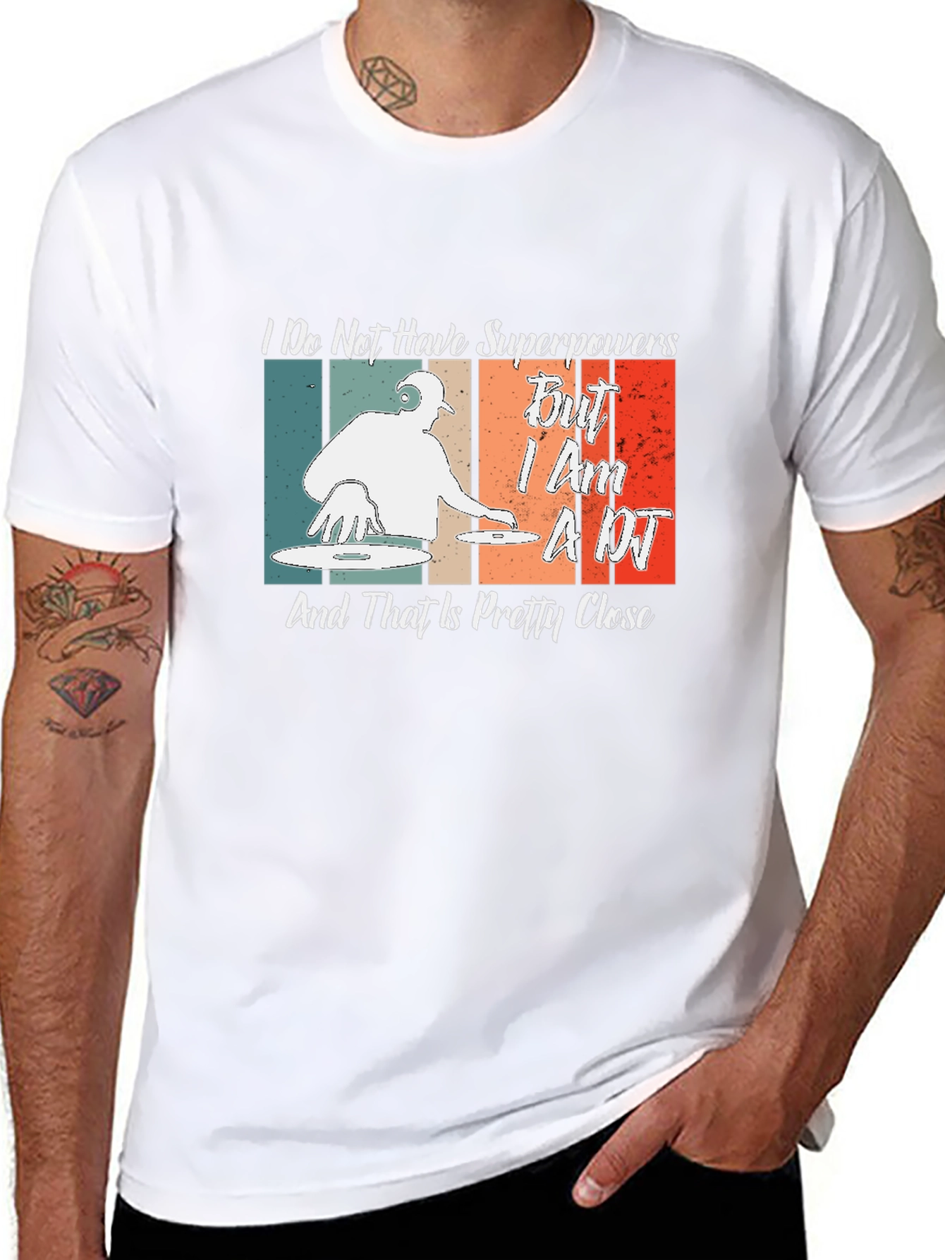 DJ Superpowers T-Shirt - Retro Music Lover Gift
