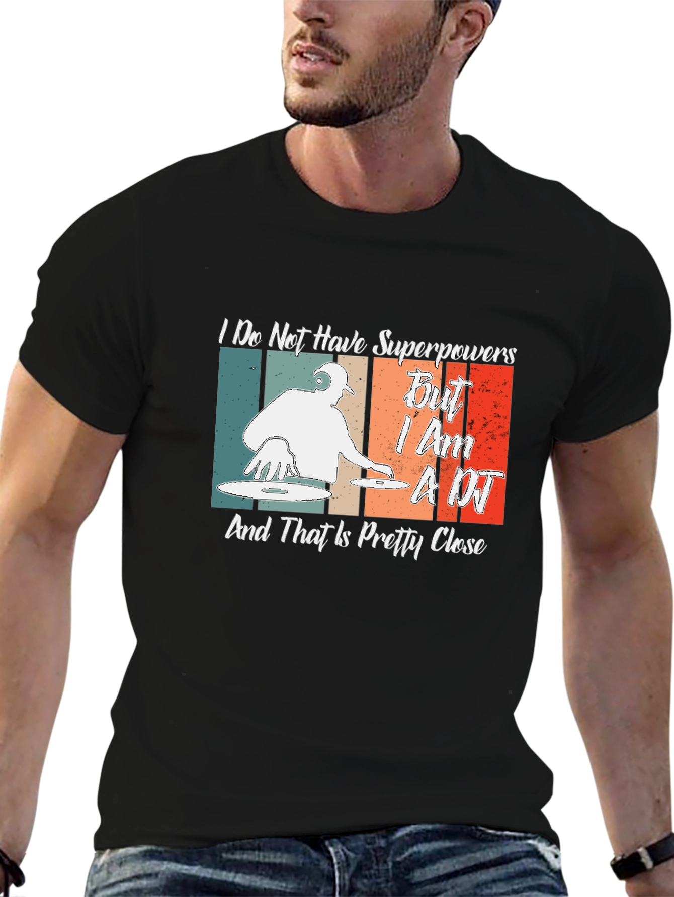 DJ Superpowers T-Shirt - Retro Music Lover Gift