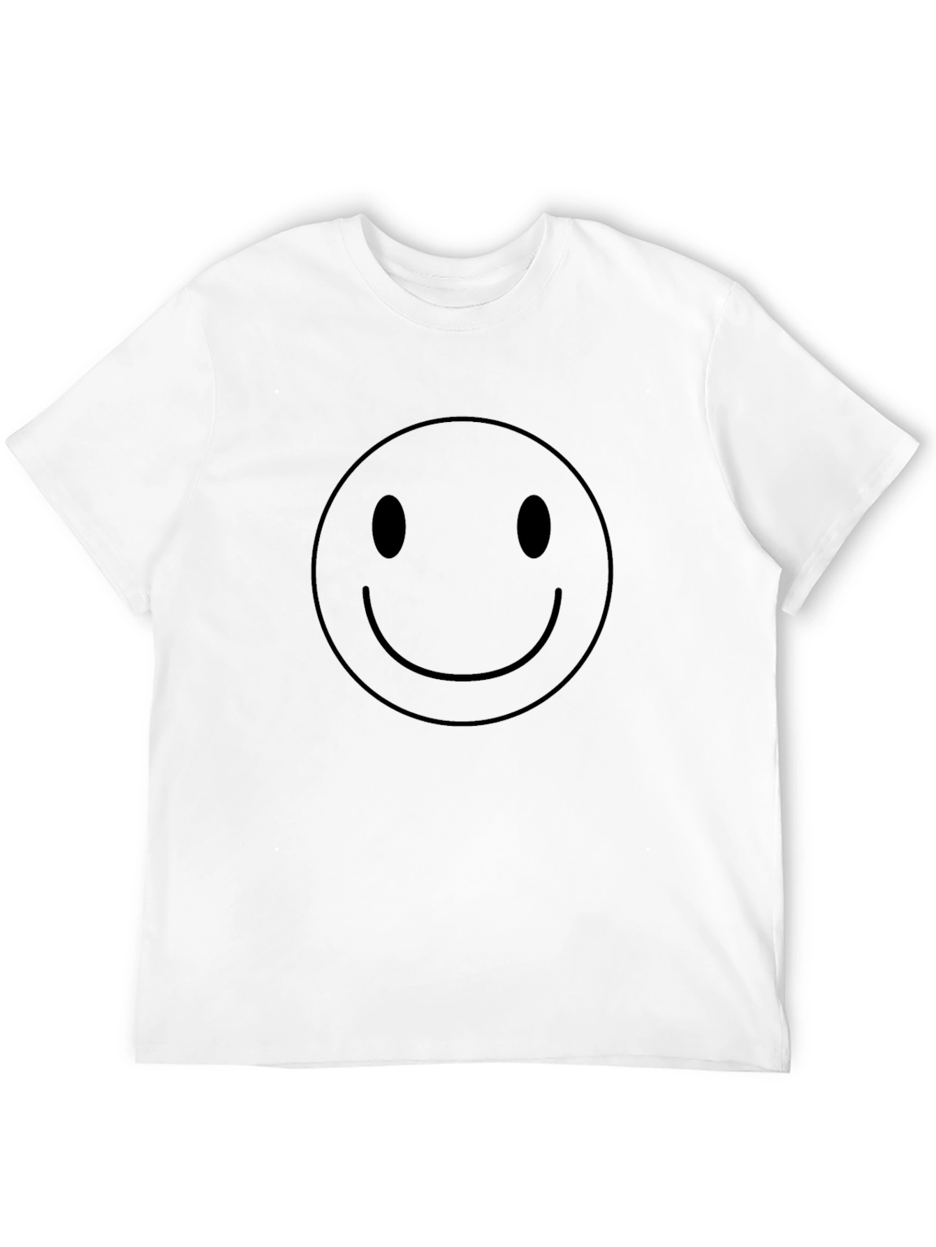 Smiley Face Graphic T-Shirt - Black