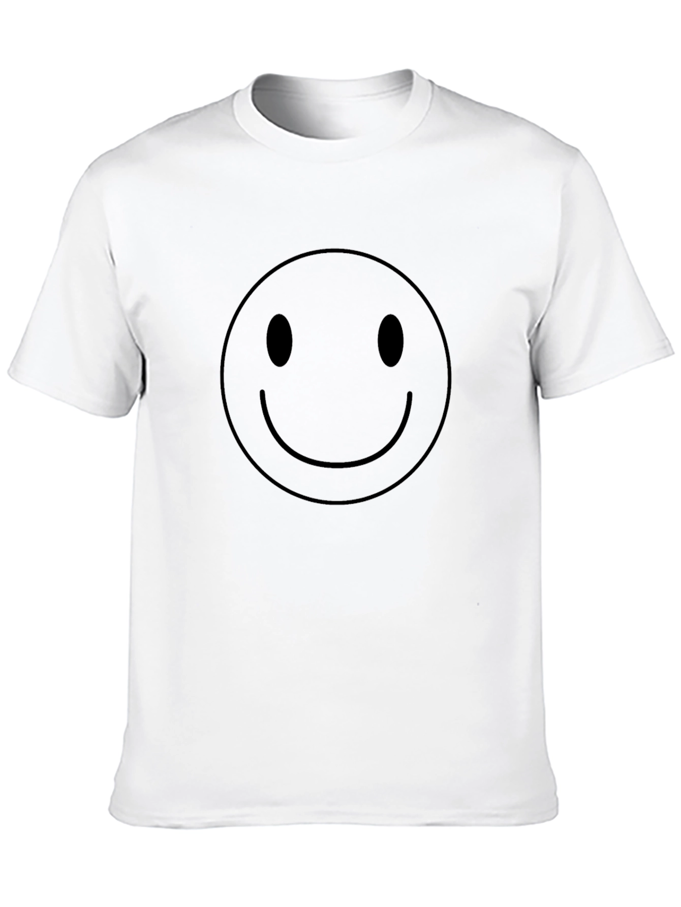 Smiley Face Graphic T-Shirt - Black