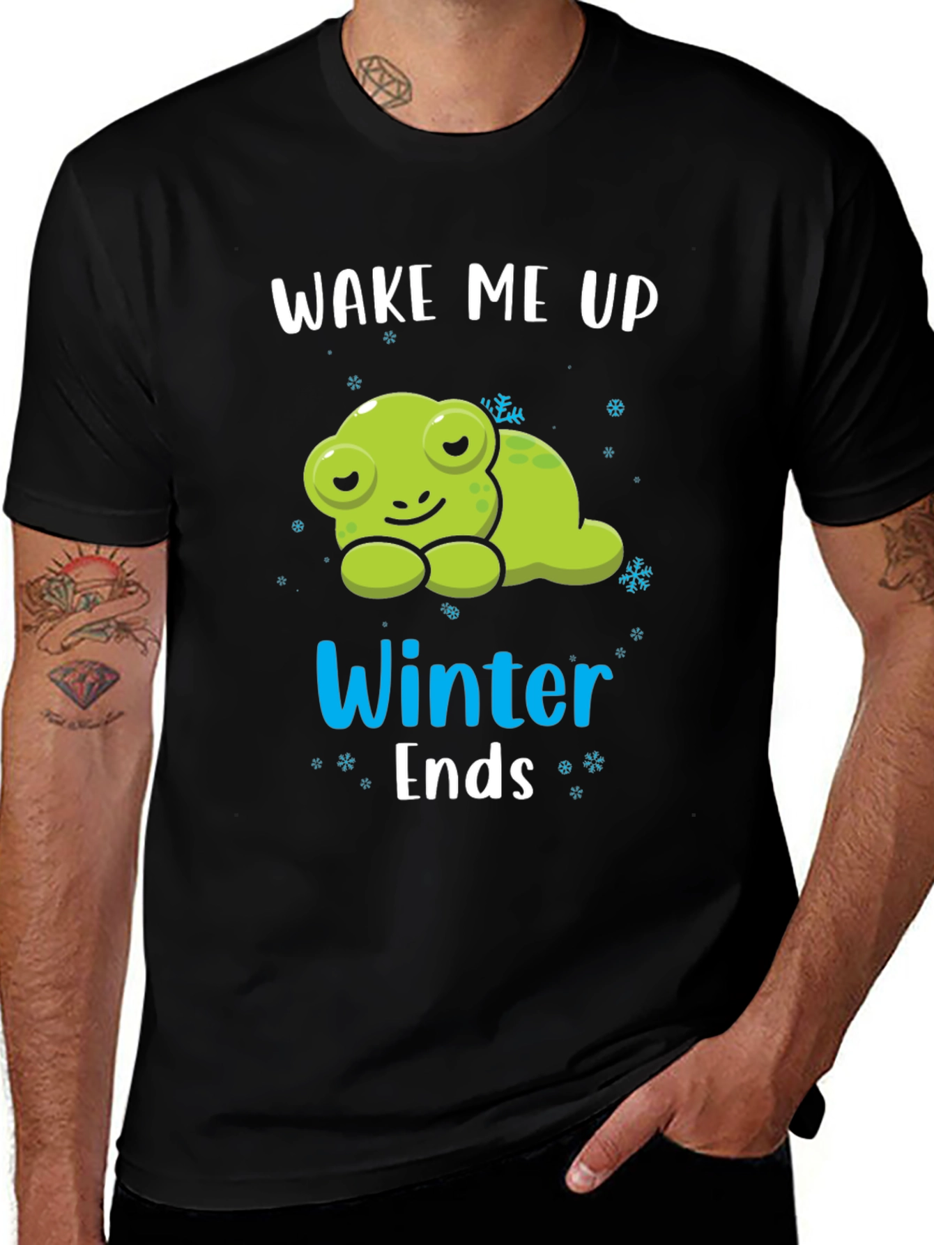 Wake Me Up When Winter Ends Frog T-Shirt