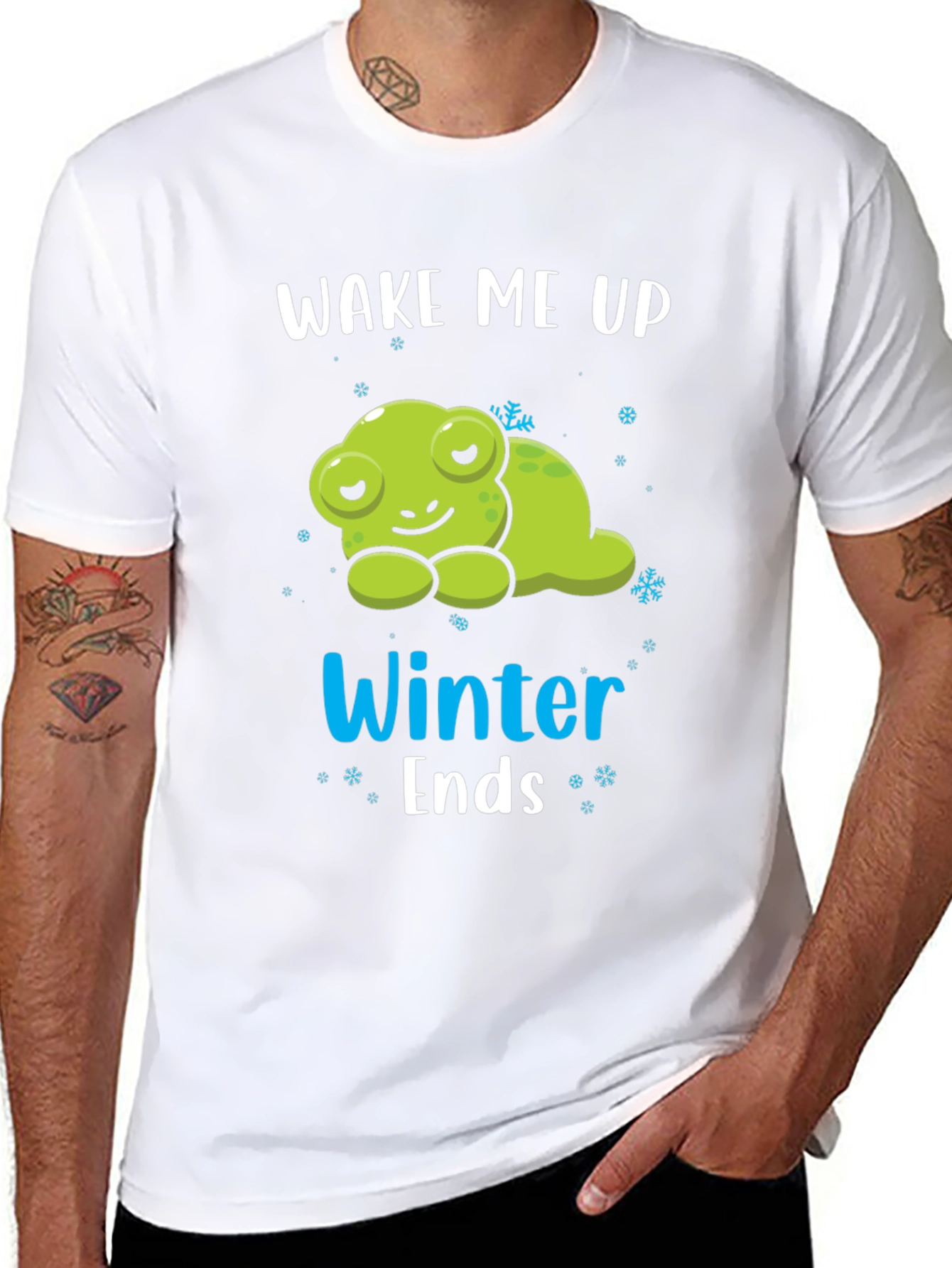 Wake Me Up When Winter Ends Frog T-Shirt
