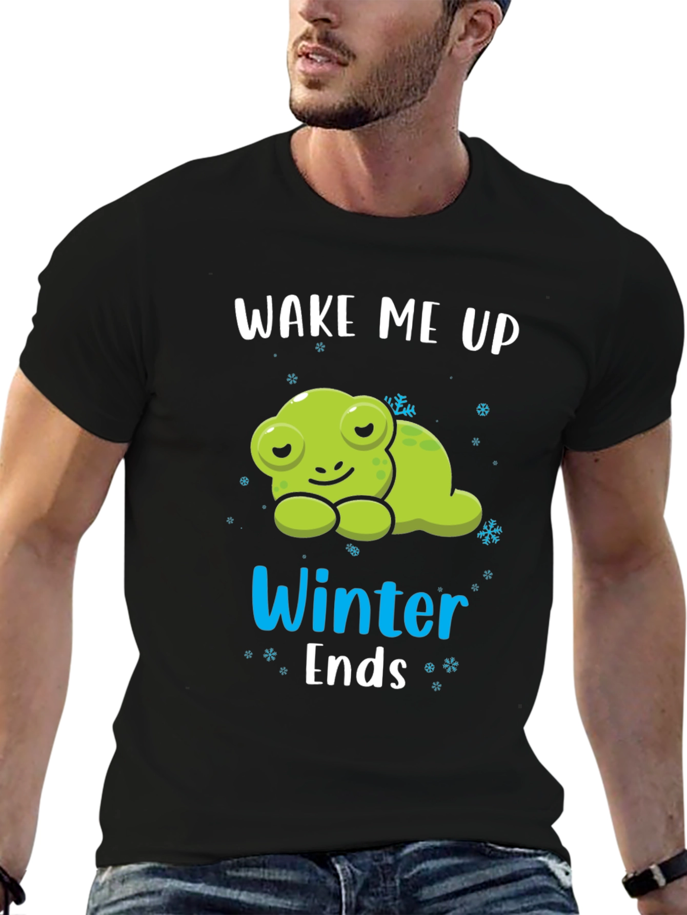 Wake Me Up When Winter Ends Frog T-Shirt