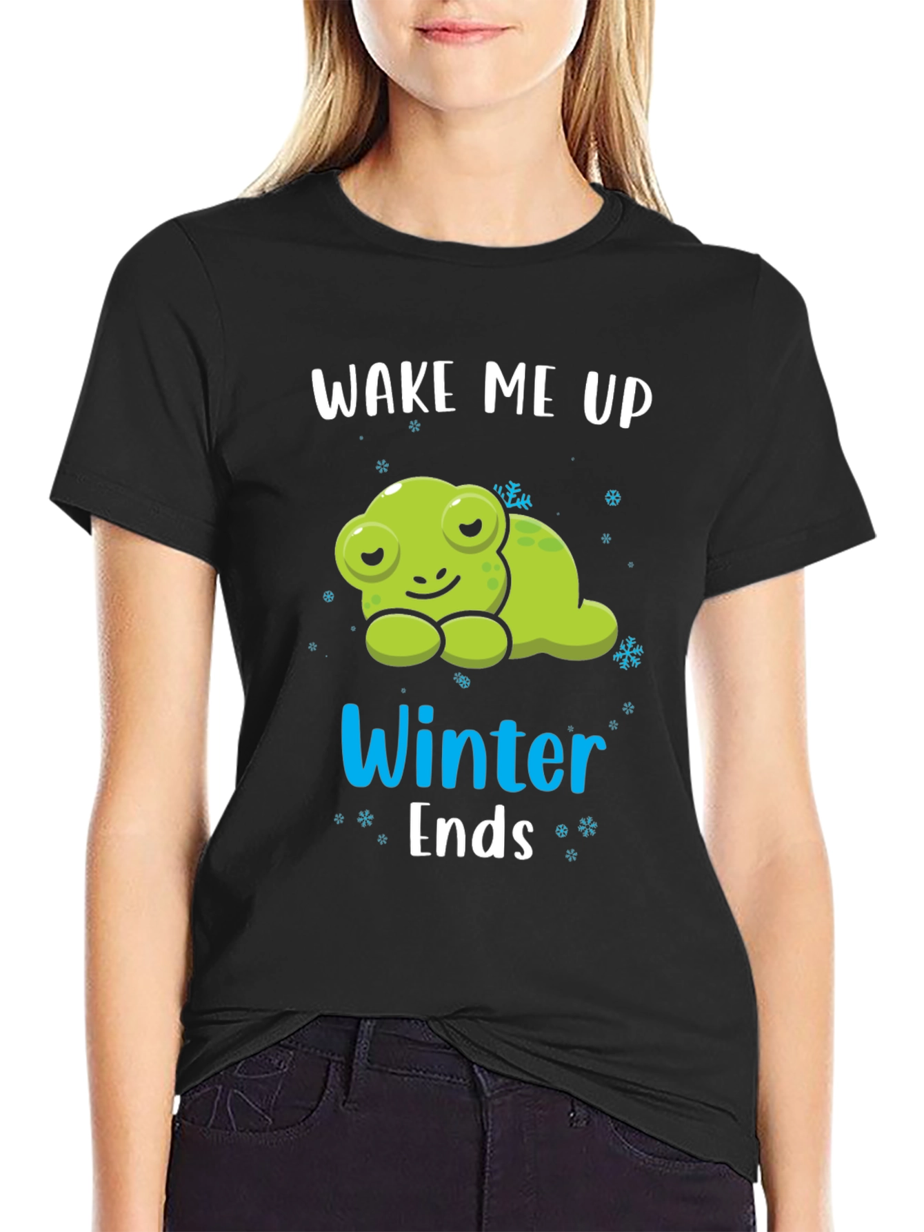 Wake Me Up When Winter Ends Frog T-Shirt