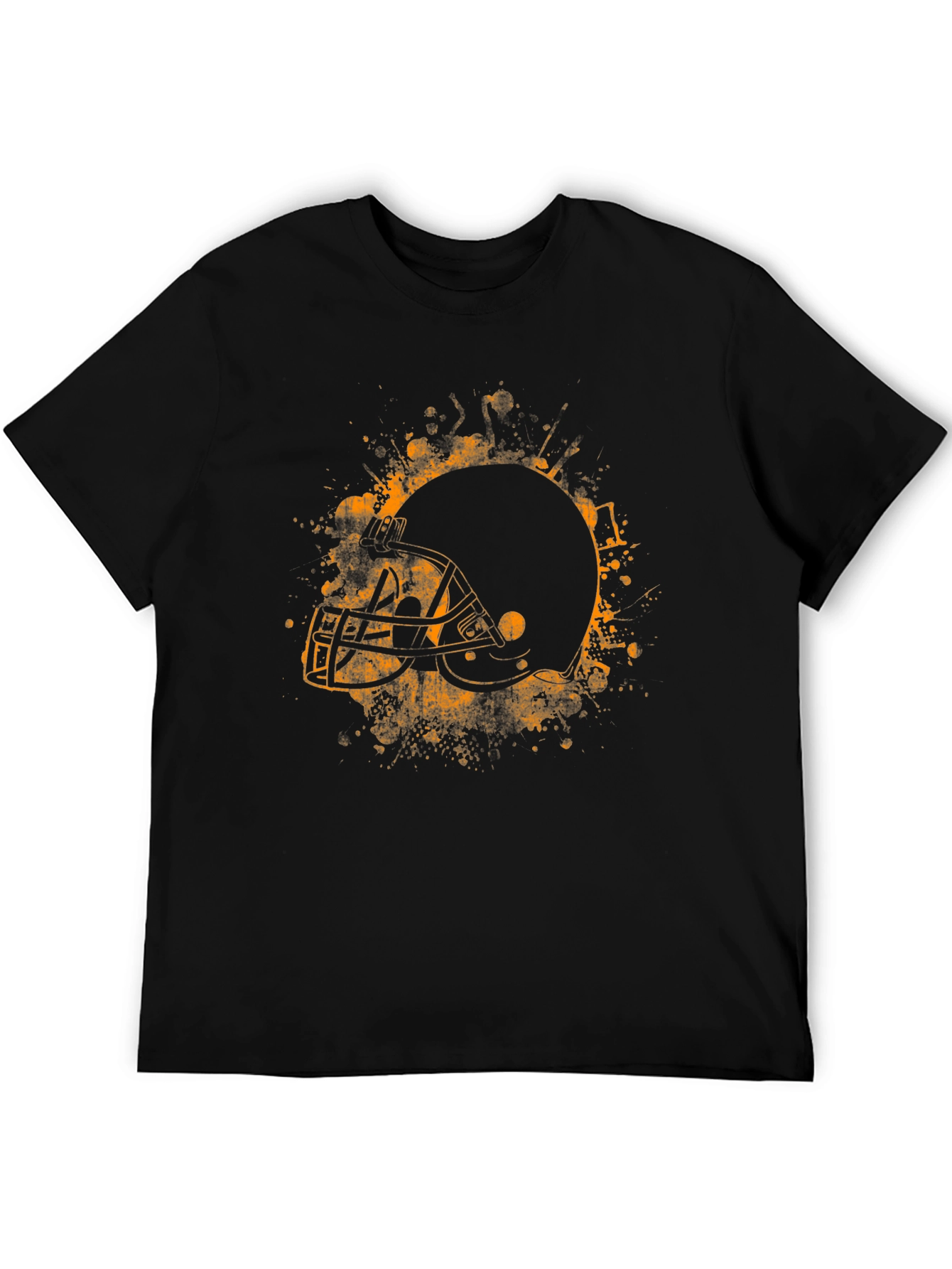 Football Helmet Graphic Tee - Black