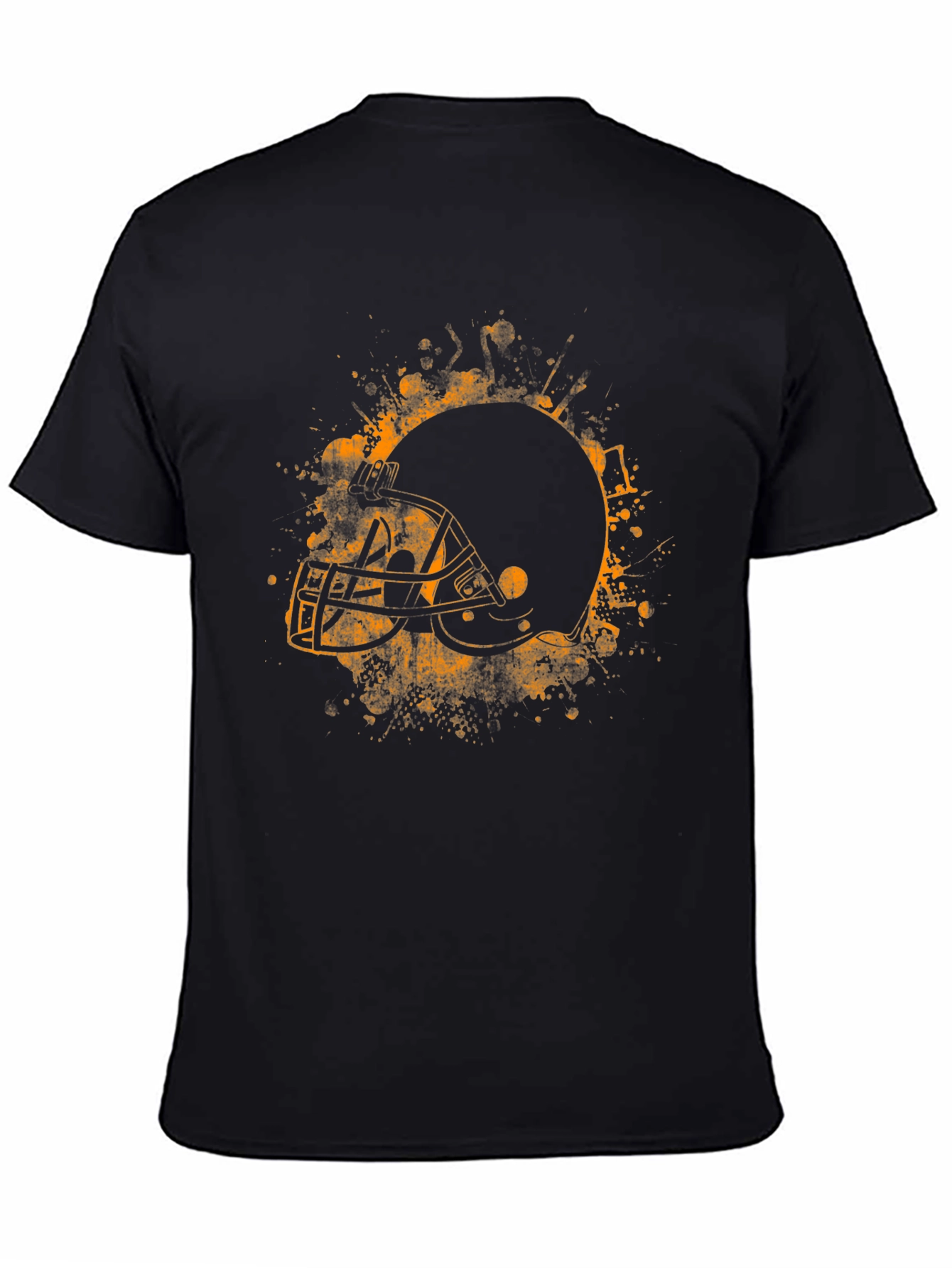 Football Helmet Graphic Tee - Black