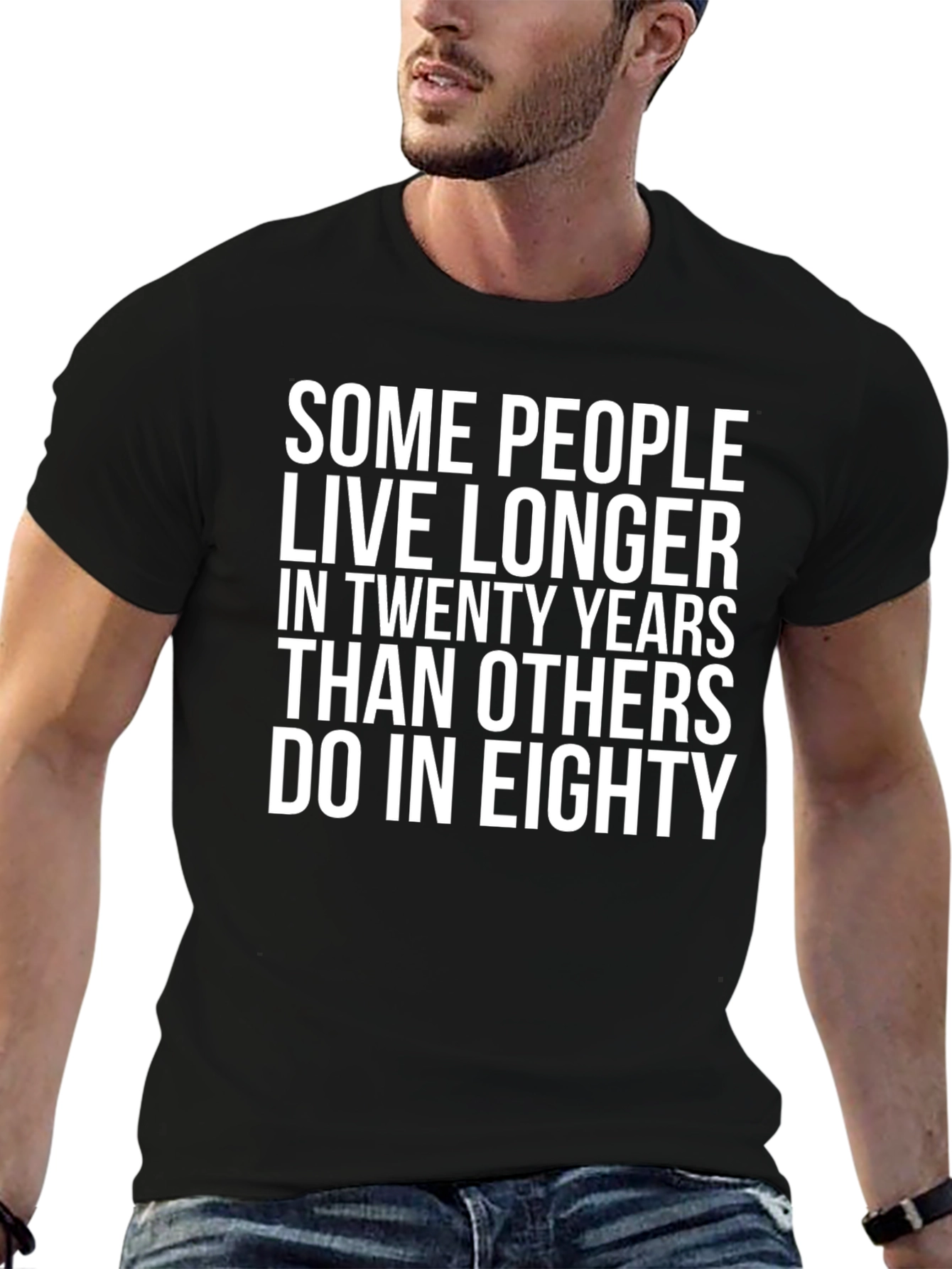 Humorous Life Quote Black T-Shirt
