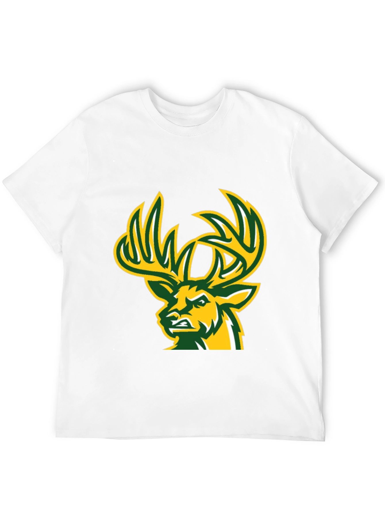 Deer Graphic T-Shirt - Black Cotton Tee