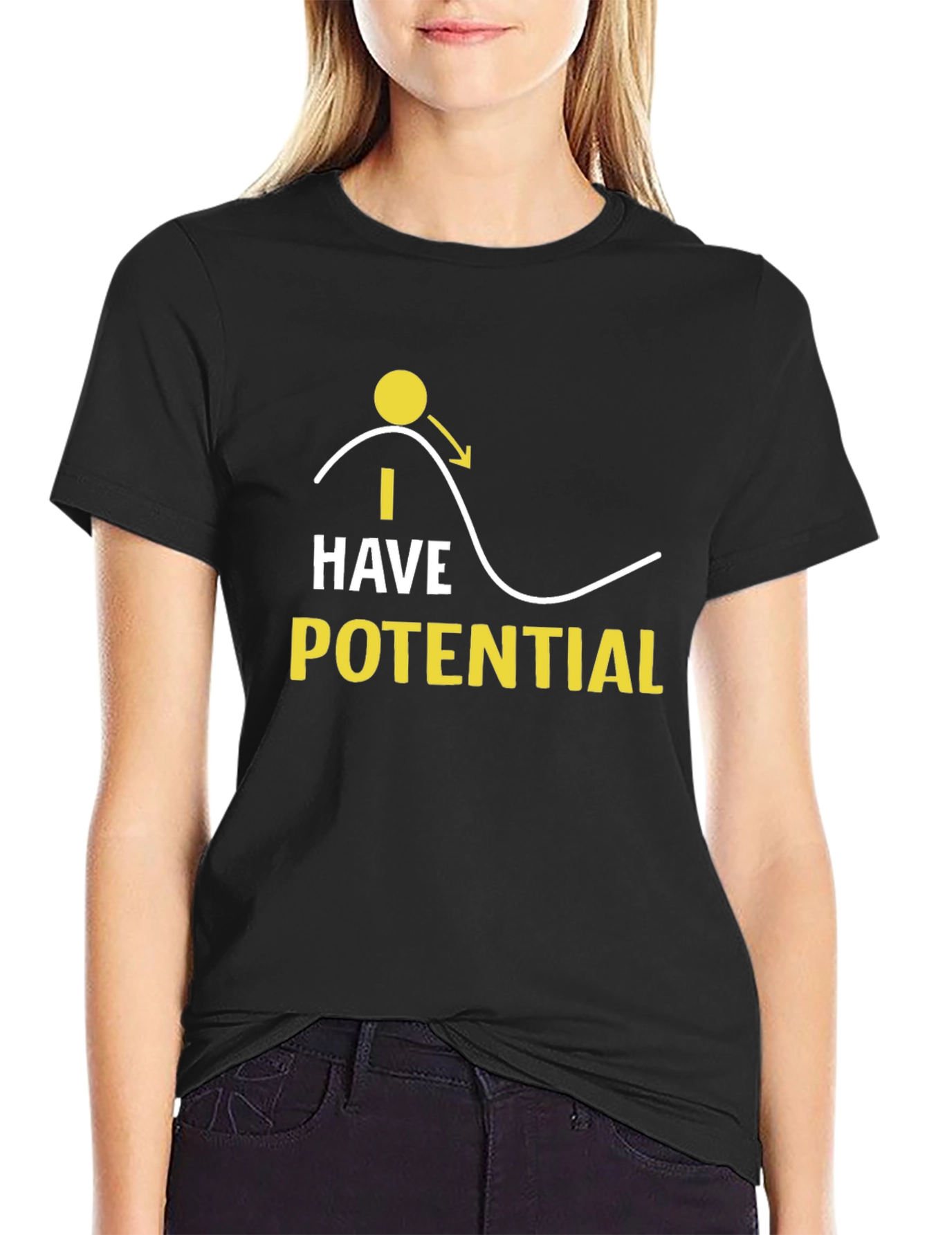 I Have Potential Black Graphic Tee