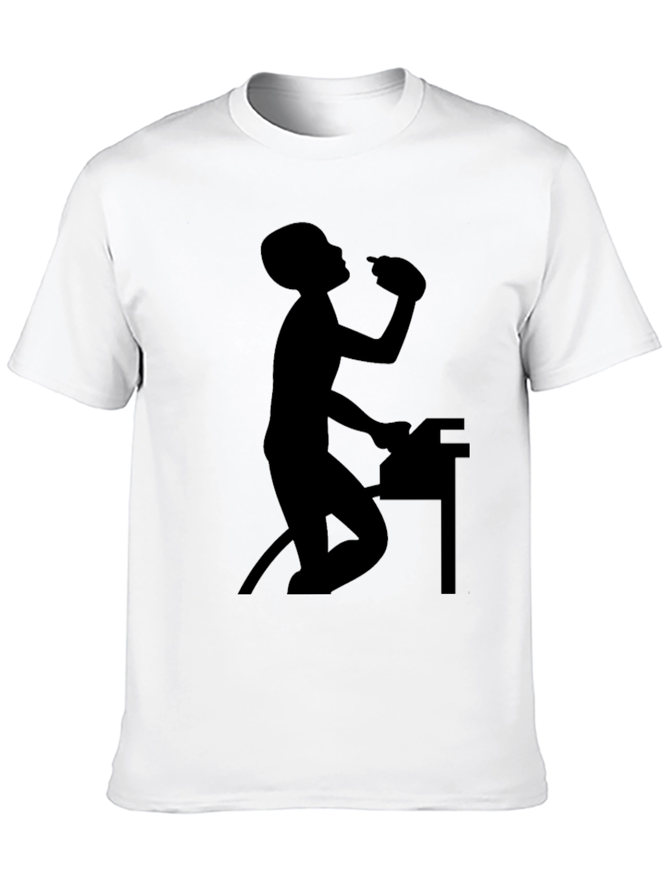 Funny Drinking Monkey Black T-Shirt