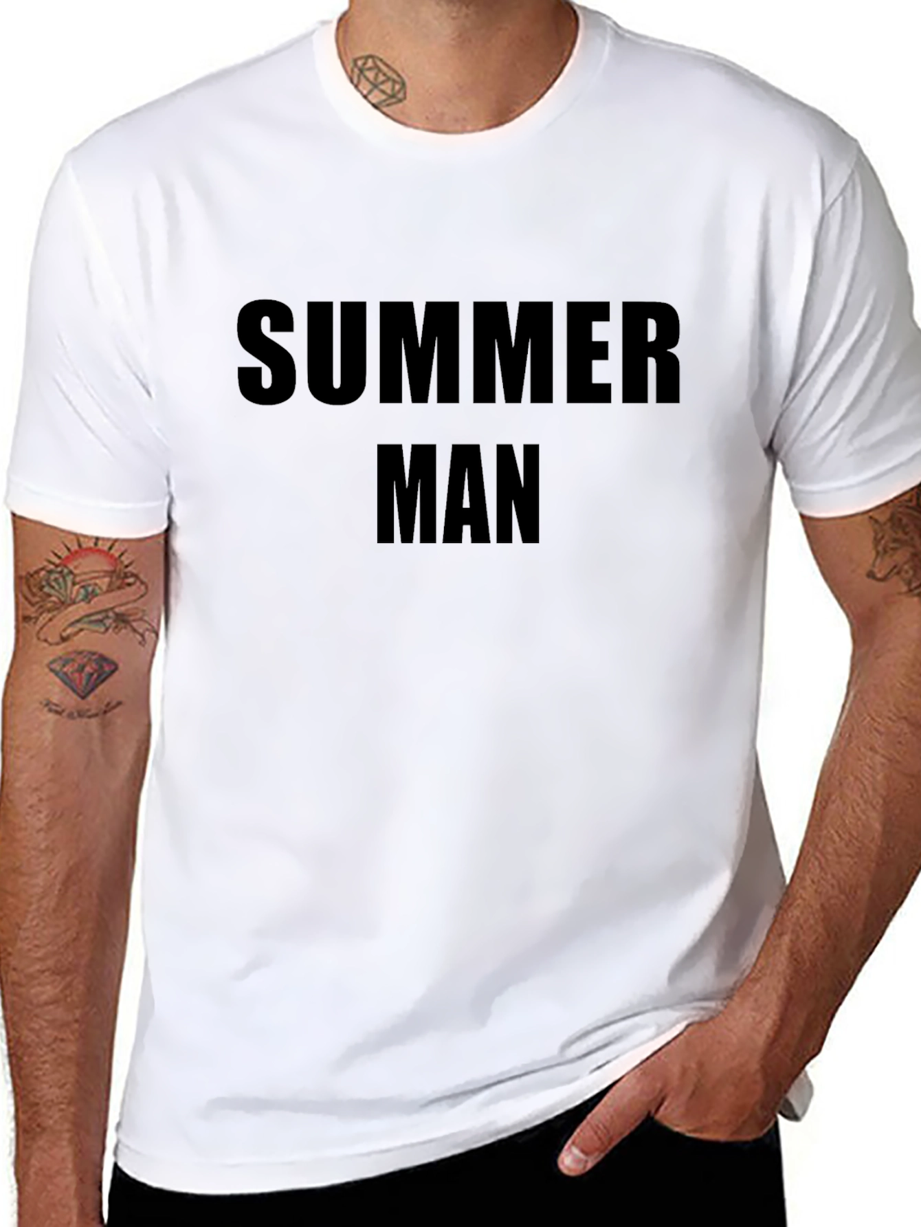 Summer Man Black Graphic Tee - Stylish Casual Wear