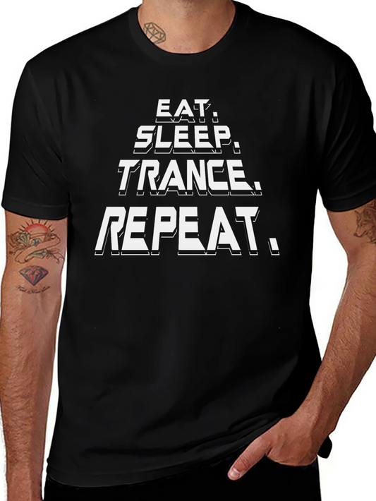 Eat Sleep Trance Repeat Black T-Shirt