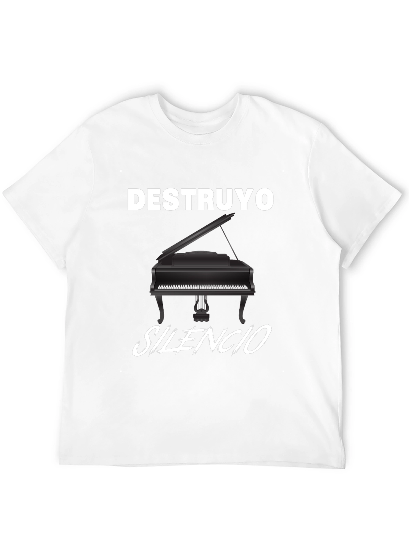 Destruyo Silencio Piano Graphic T-Shirt