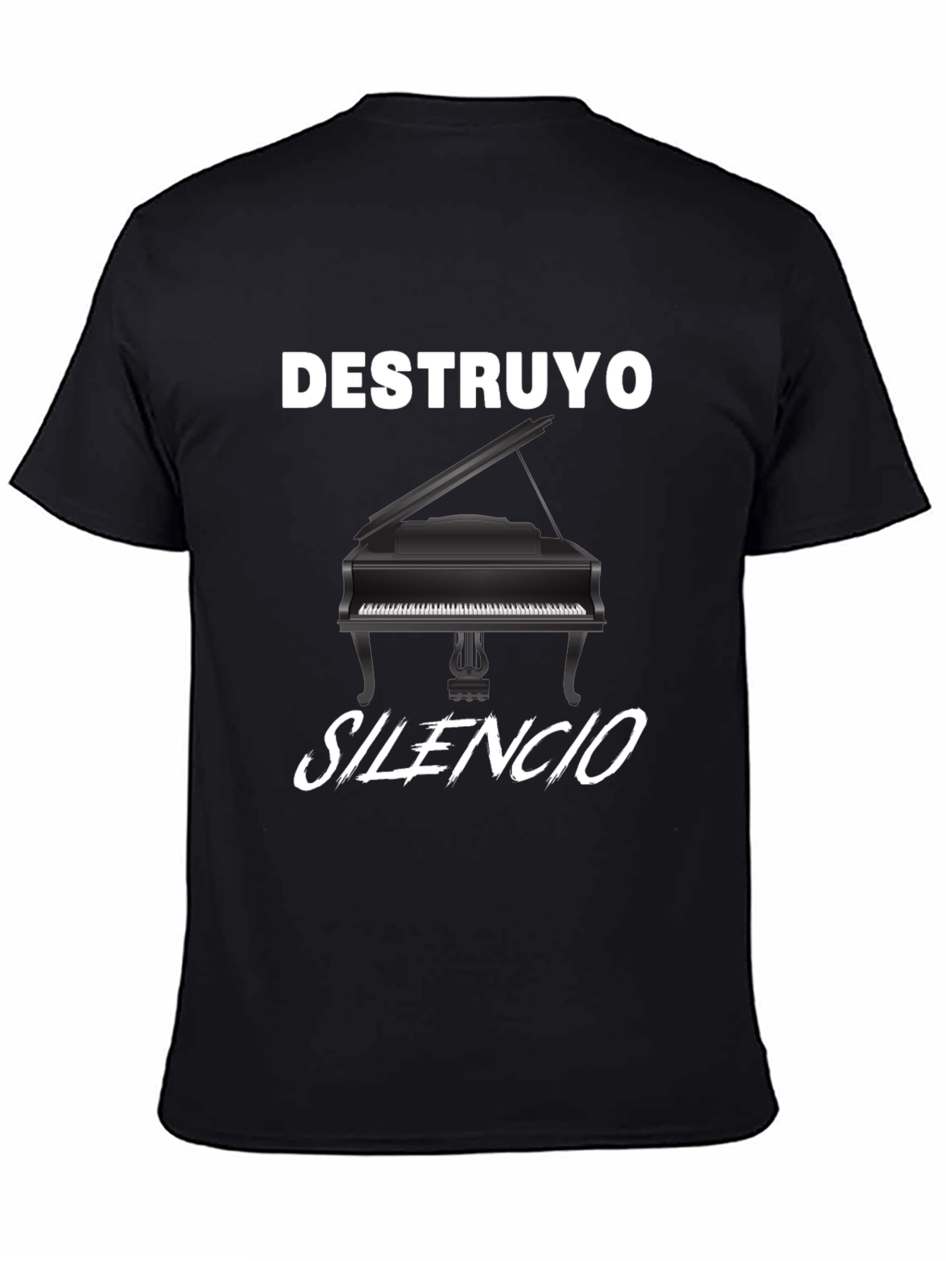 Destruyo Silencio Piano Graphic T-Shirt