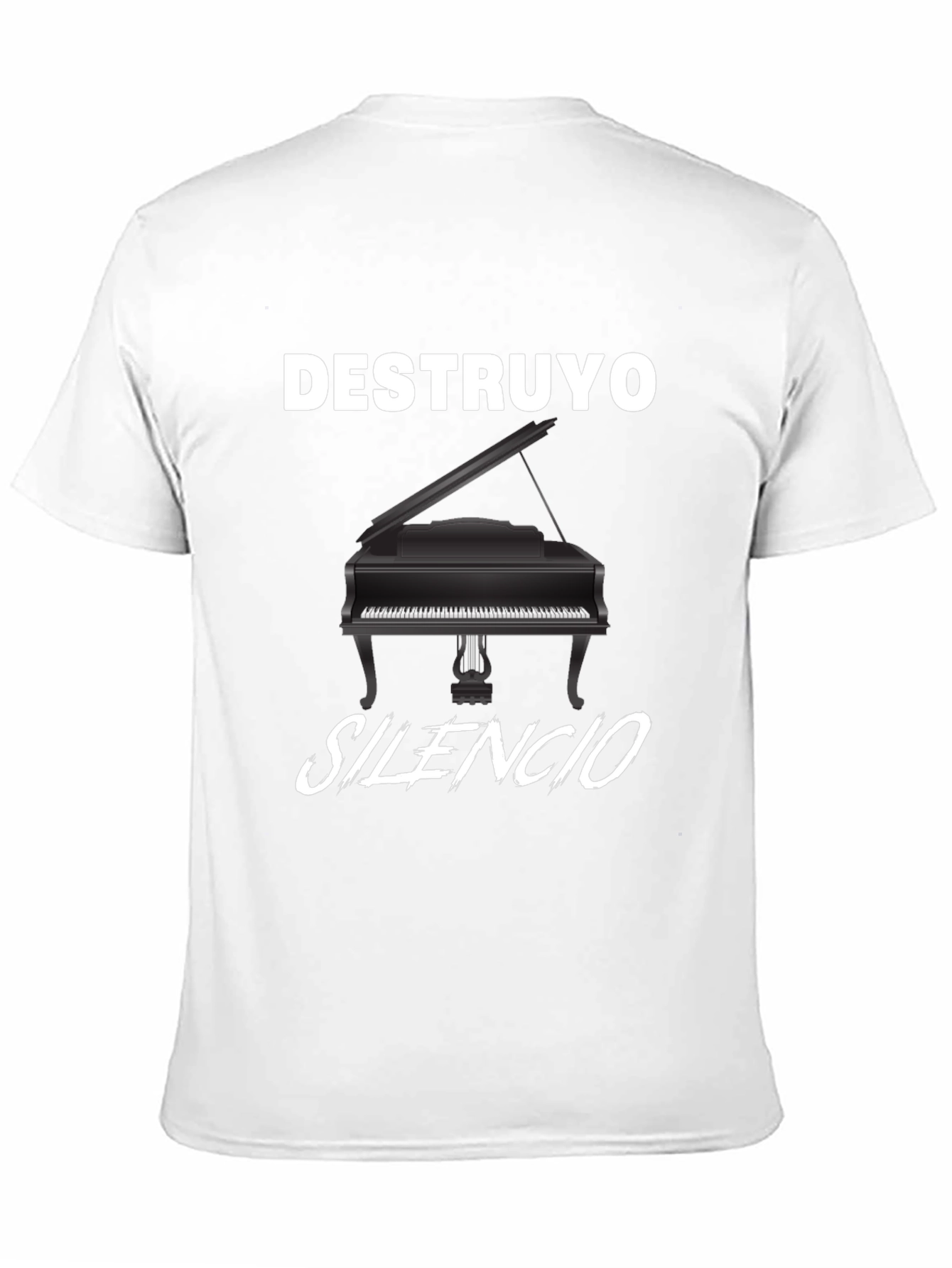 Destruyo Silencio Piano Graphic T-Shirt