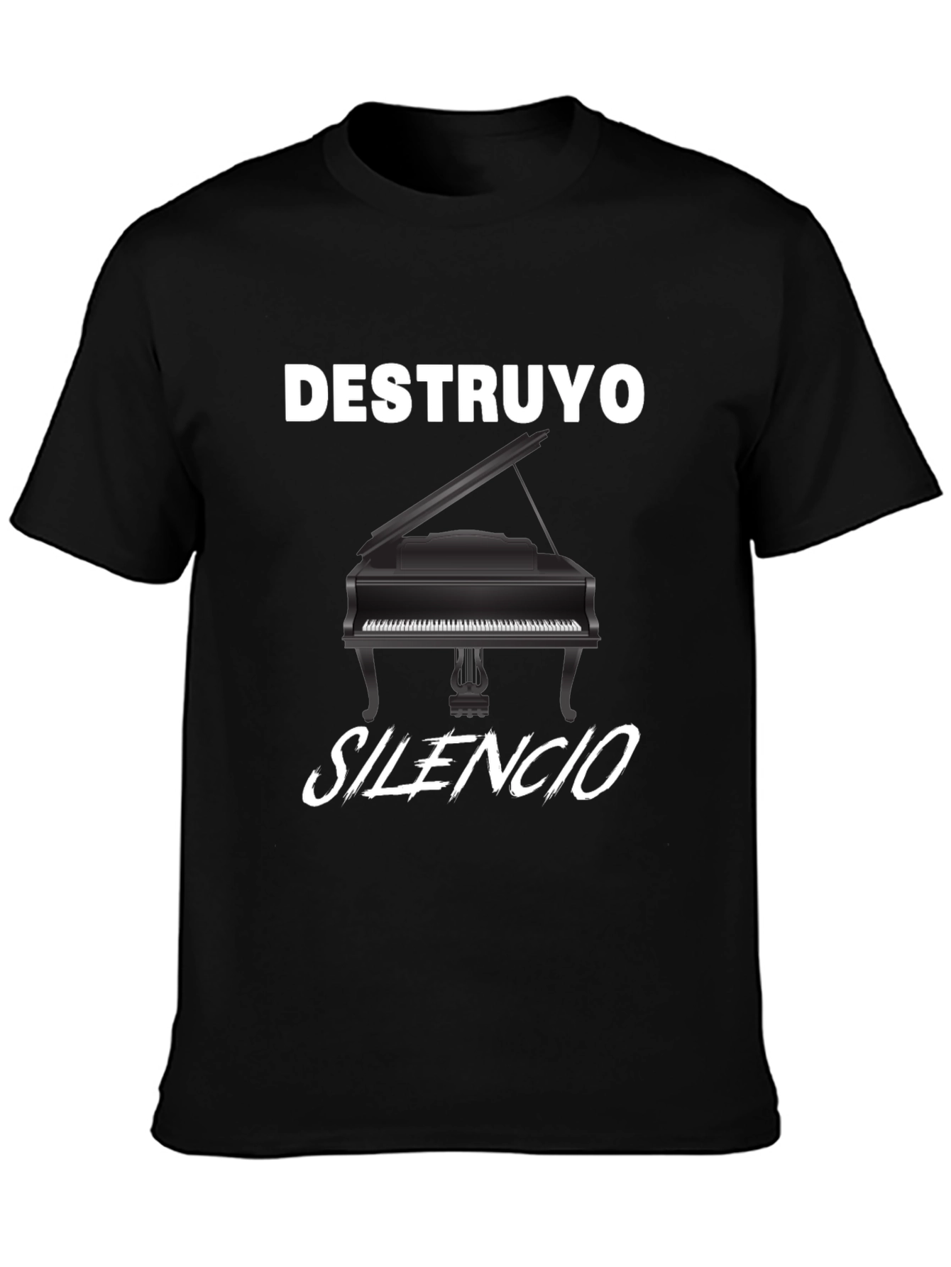 Destruyo Silencio Piano Graphic T-Shirt