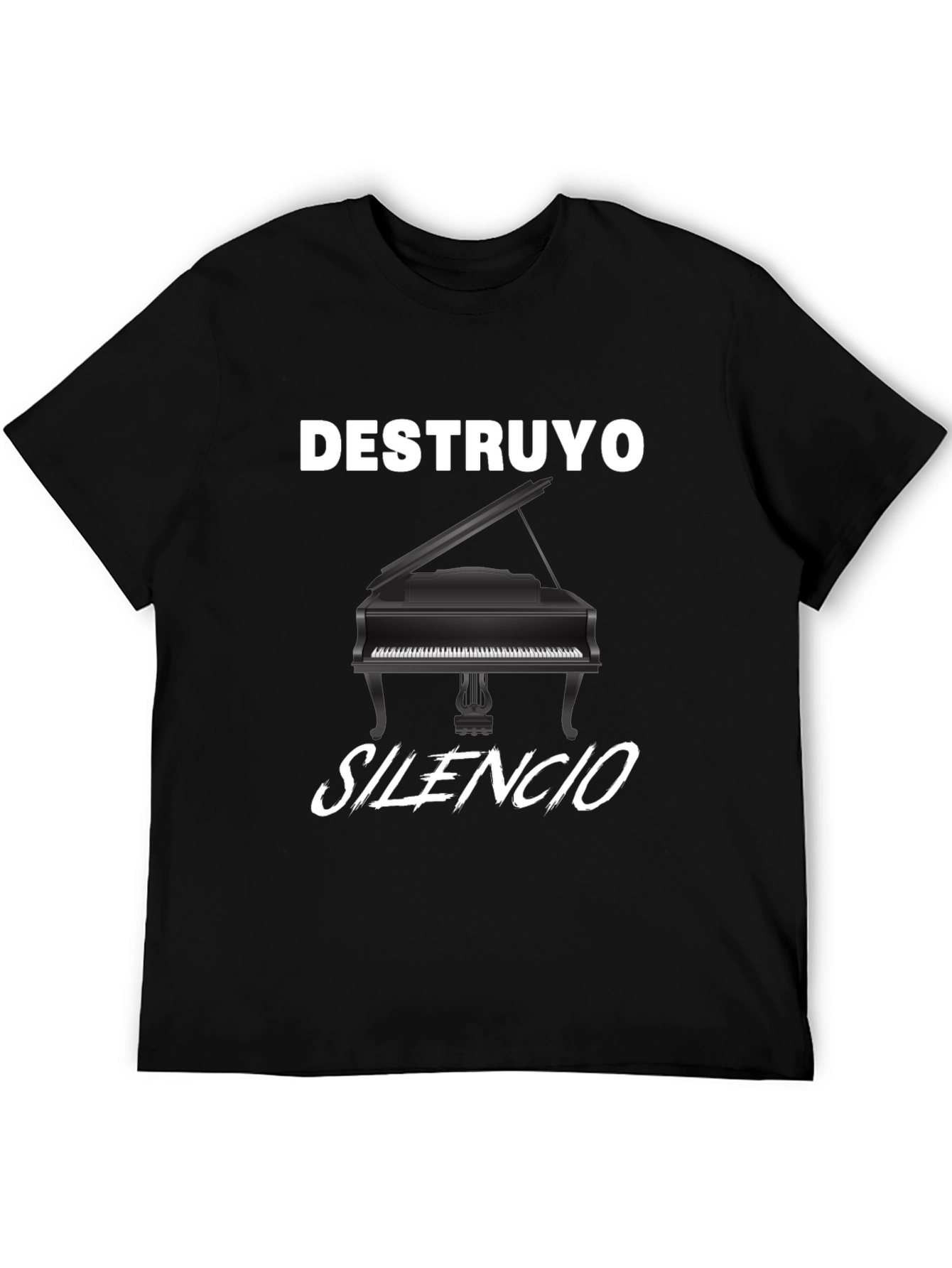 Destruyo Silencio Piano Graphic T-Shirt