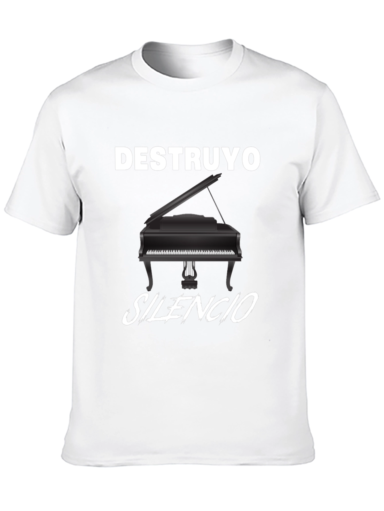 Destruyo Silencio Piano Graphic T-Shirt