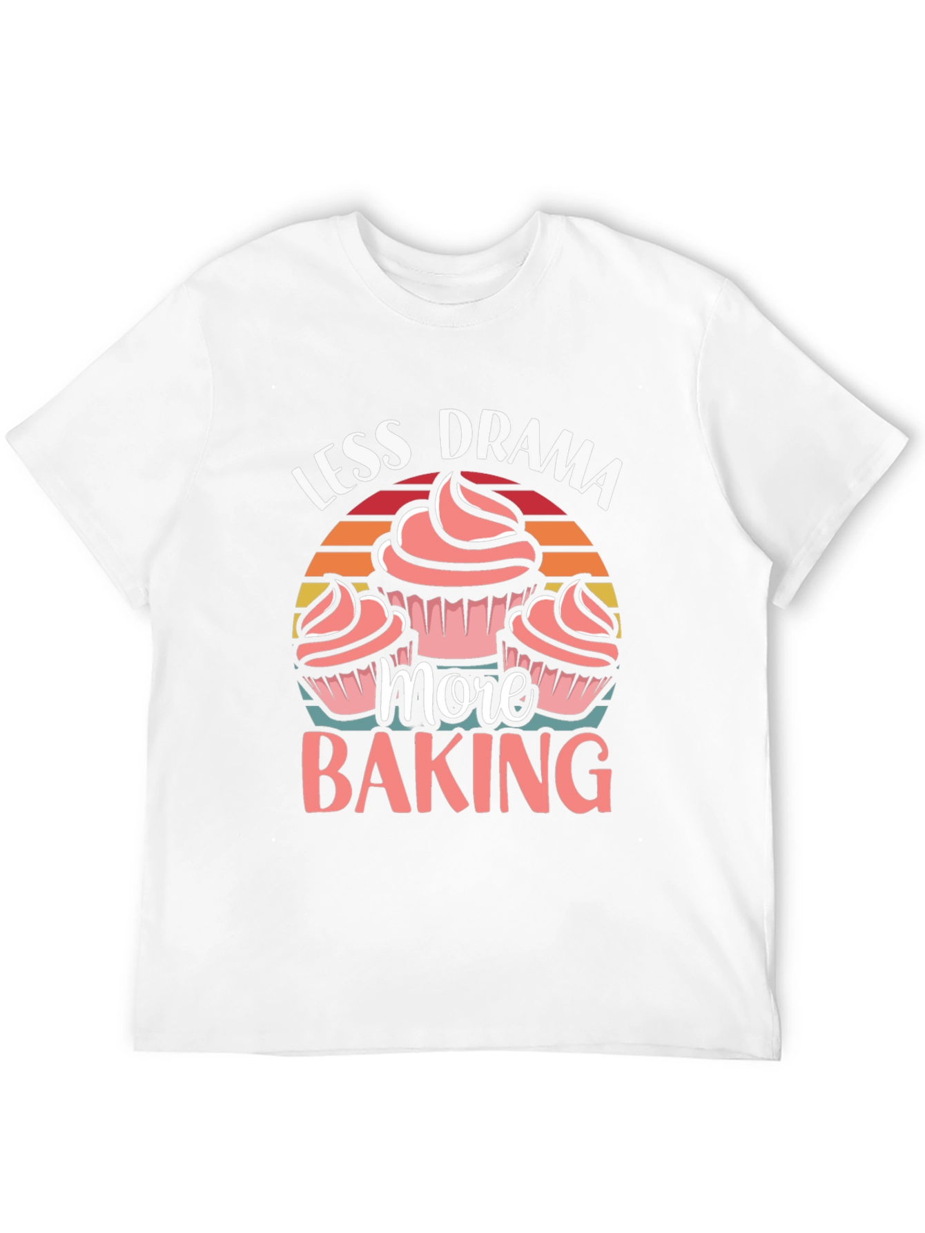 Less Drama More Baking T-Shirt Cupcake Graphic