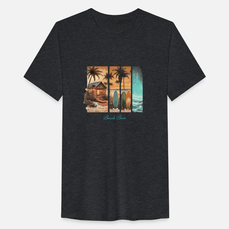 Tropical Themed Illustration Of A Beachside
