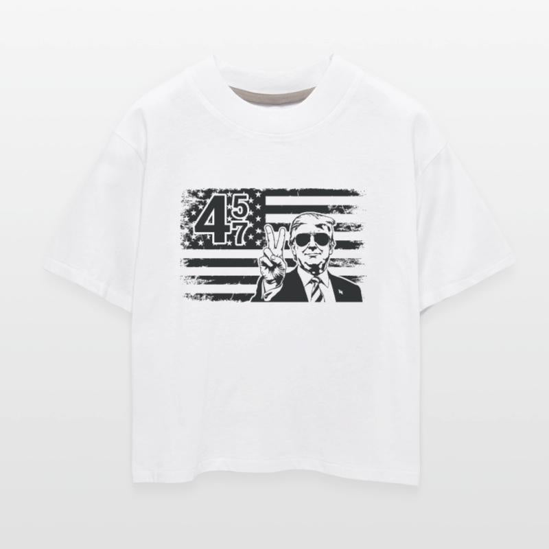 Trump 45 47 USA Flag Peace Sign