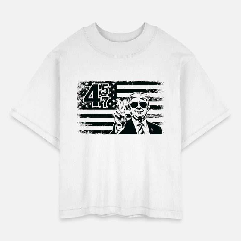 Trump 45 47 USA Flag Peace Sign