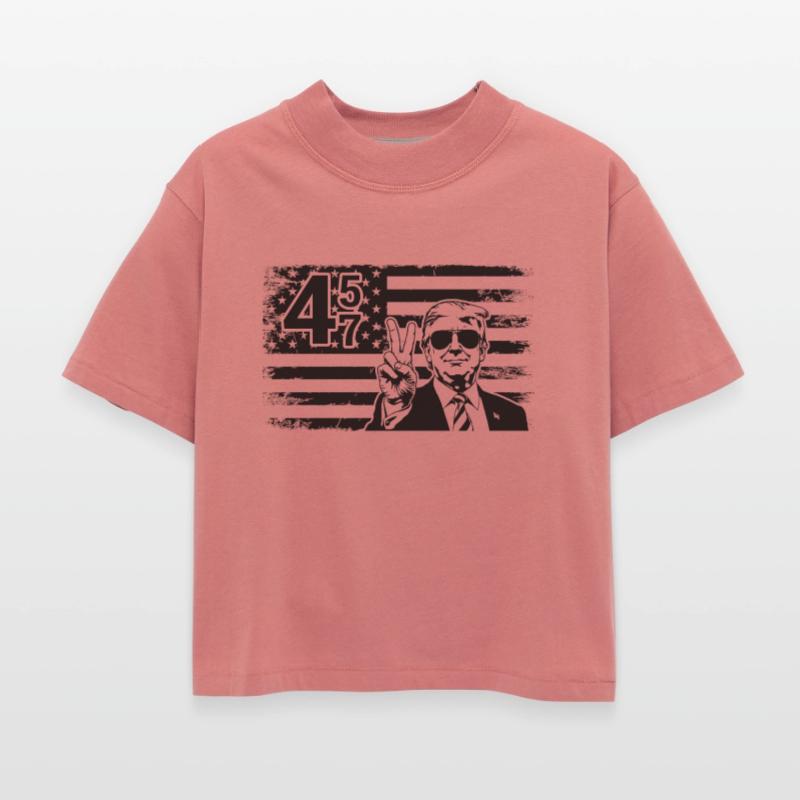 Trump 45 47 USA Flag Peace Sign