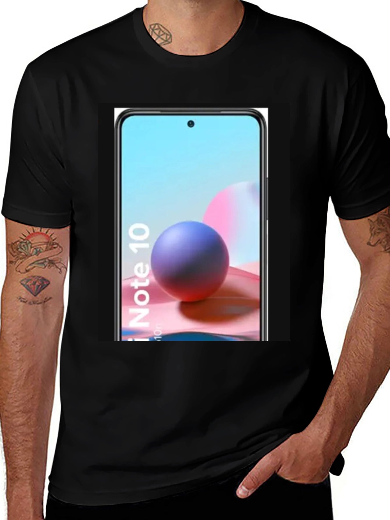 Cool Phone Graphic Tee - Black Casual Shirt