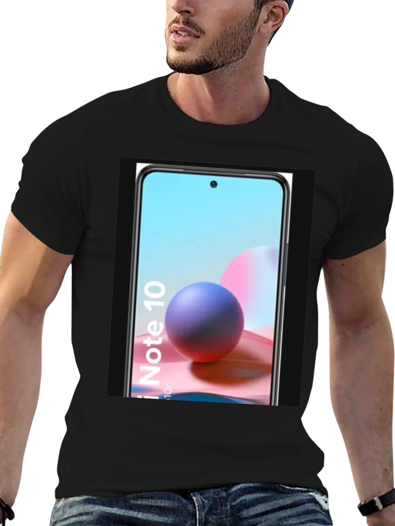 Cool Phone Graphic Tee - Black Casual Shirt