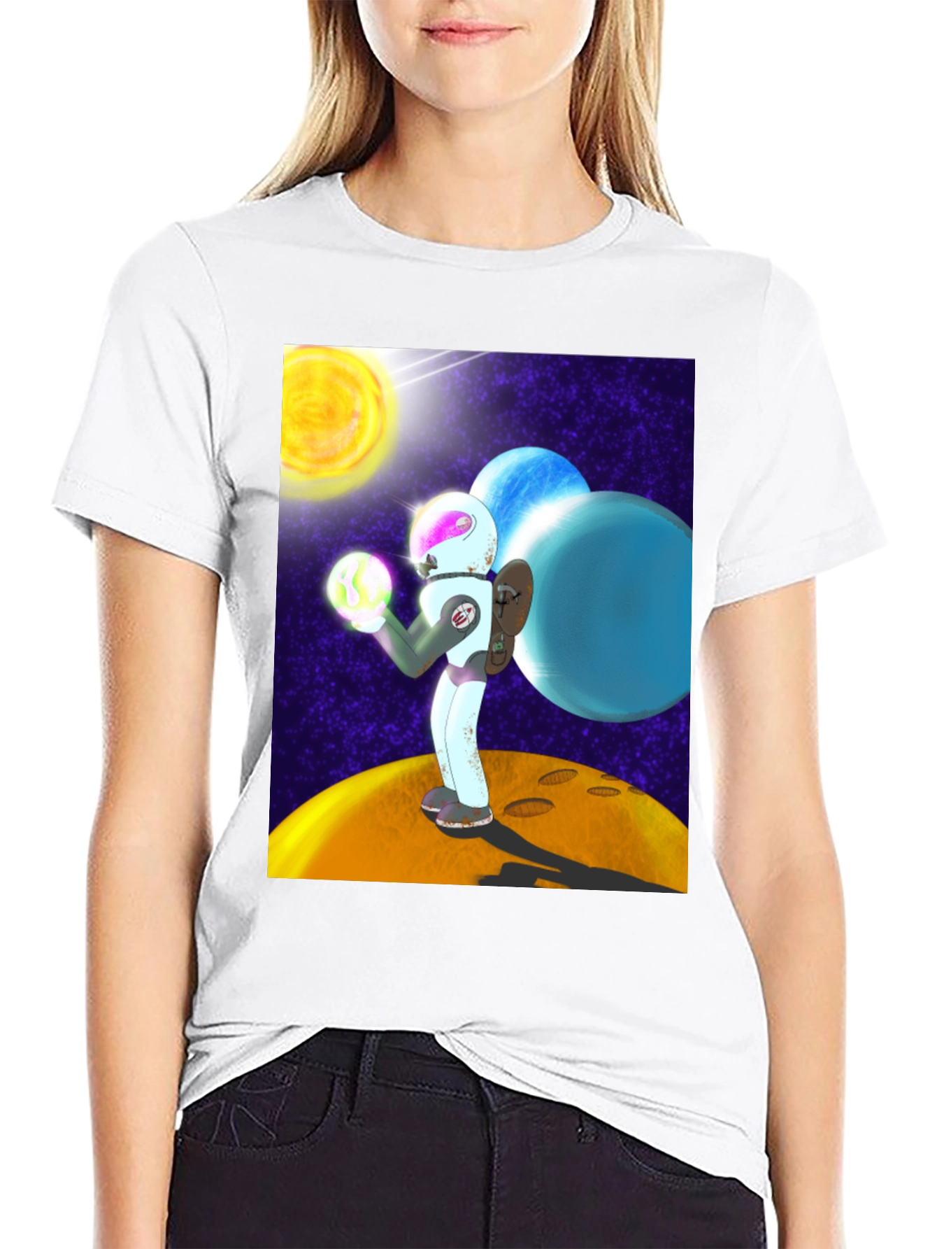Astronaut in Space Graphic Tee