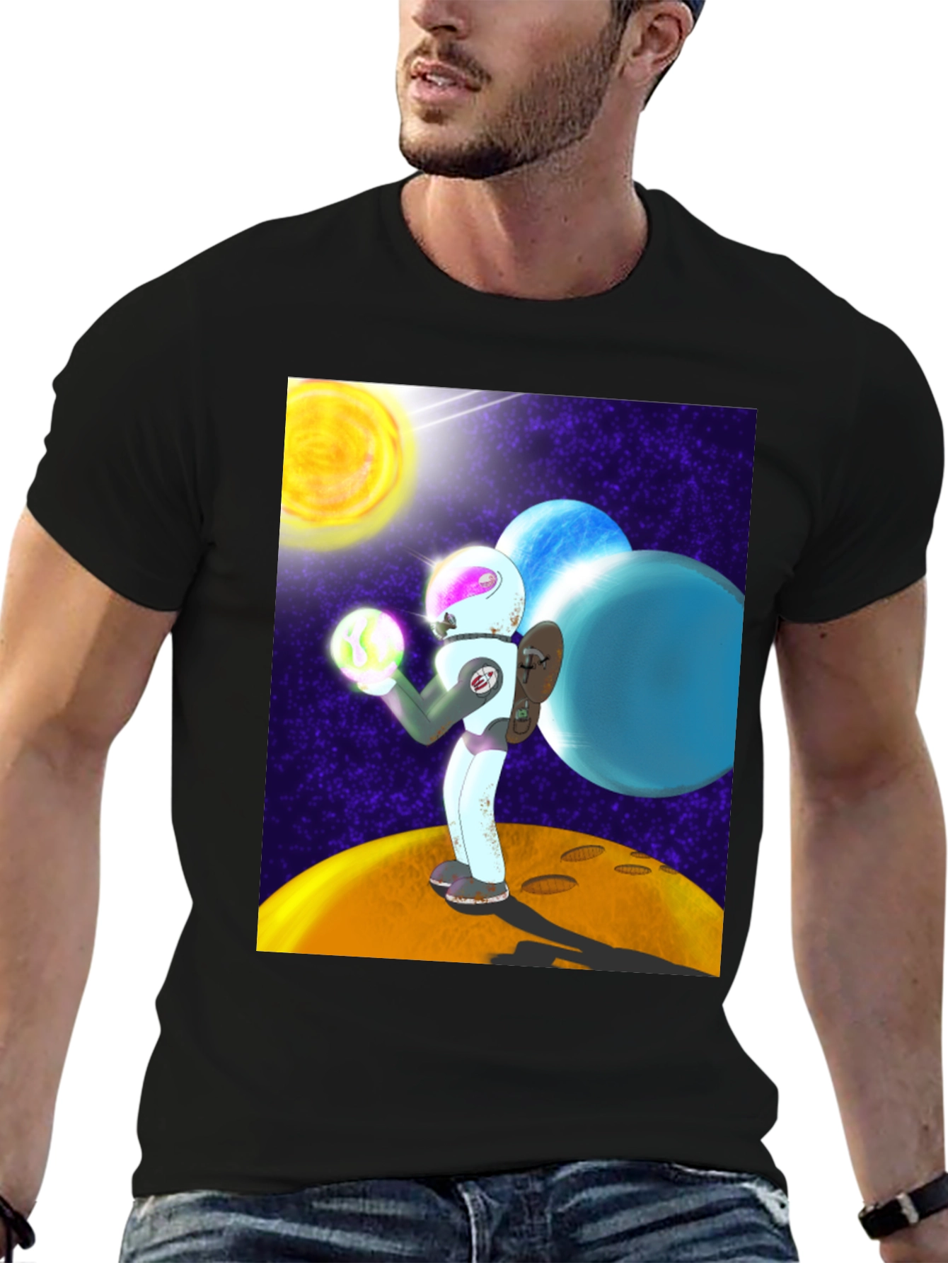 Astronaut in Space Graphic Tee
